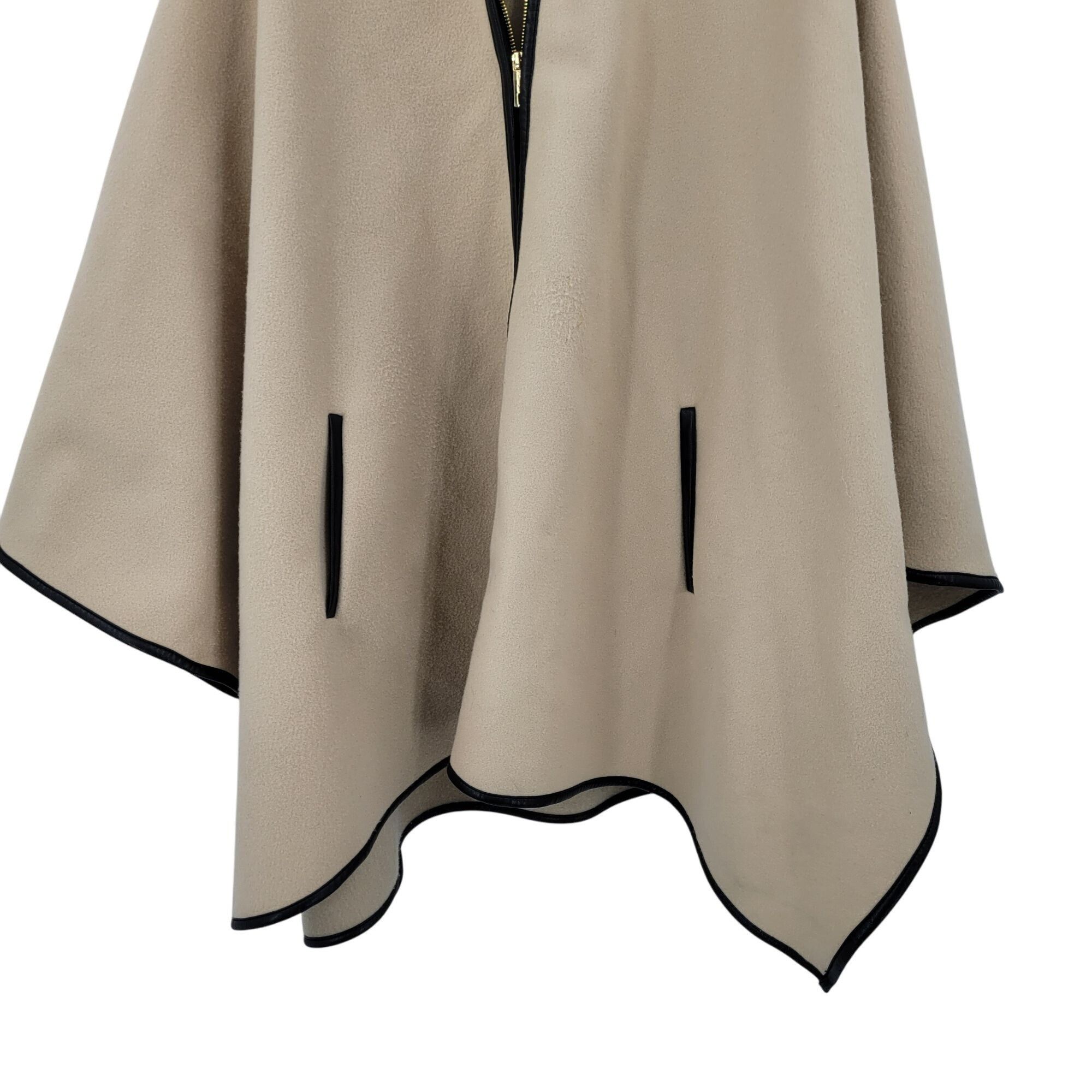 Designer Kenneth Cole New York Beige Hooded Poncho Cape 1X City Chic Size XL / US 12-14 / IT 48-50 - 5 Thumbnail