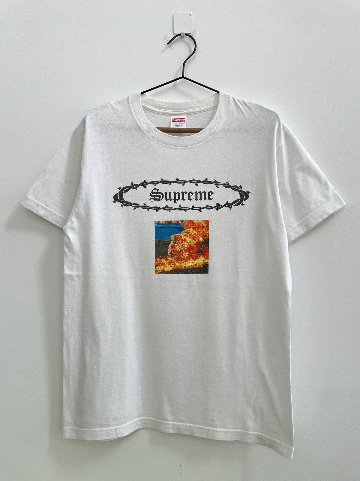 Supreme burning cheap monk tee