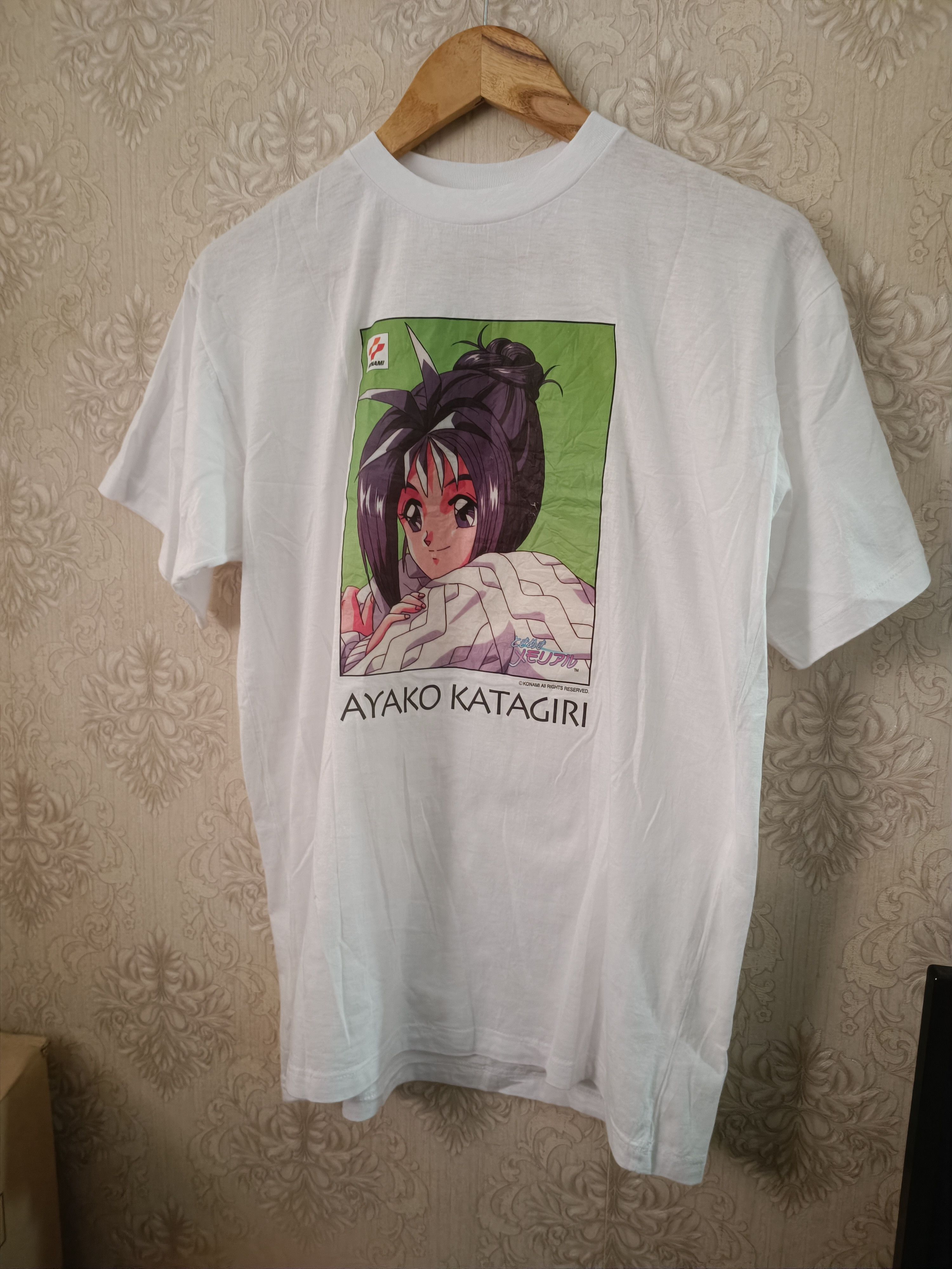 Anime Vintage 90s Konami Tokimeki Memorial Ayako Katagiri T Shirt Size US M / EU 48-50 / 2 - 1 Thumbnail