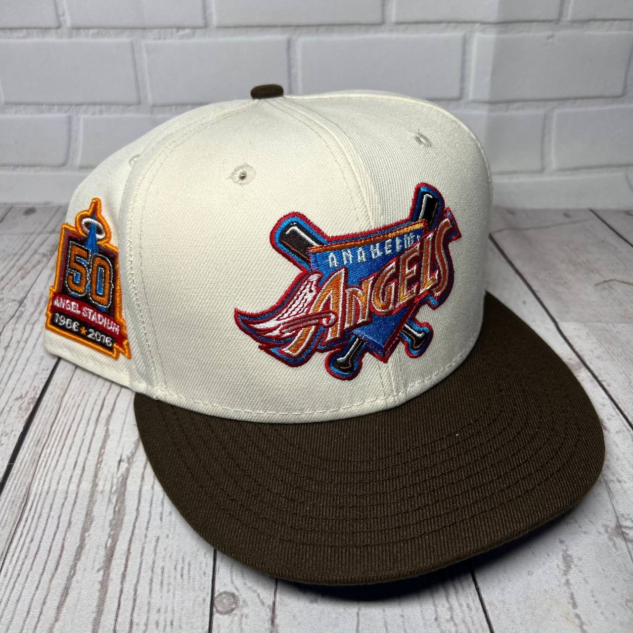 Los Angeles Angels MLB Side Patch Hat Fitted Cap White Men