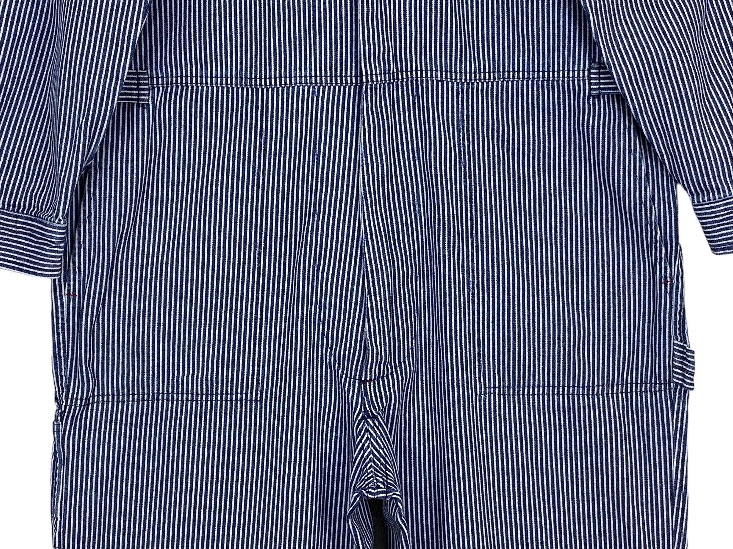 Vintage Evenriver Hickory Stripes Coverall Jumpsuit Size US 41 - 4 Thumbnail