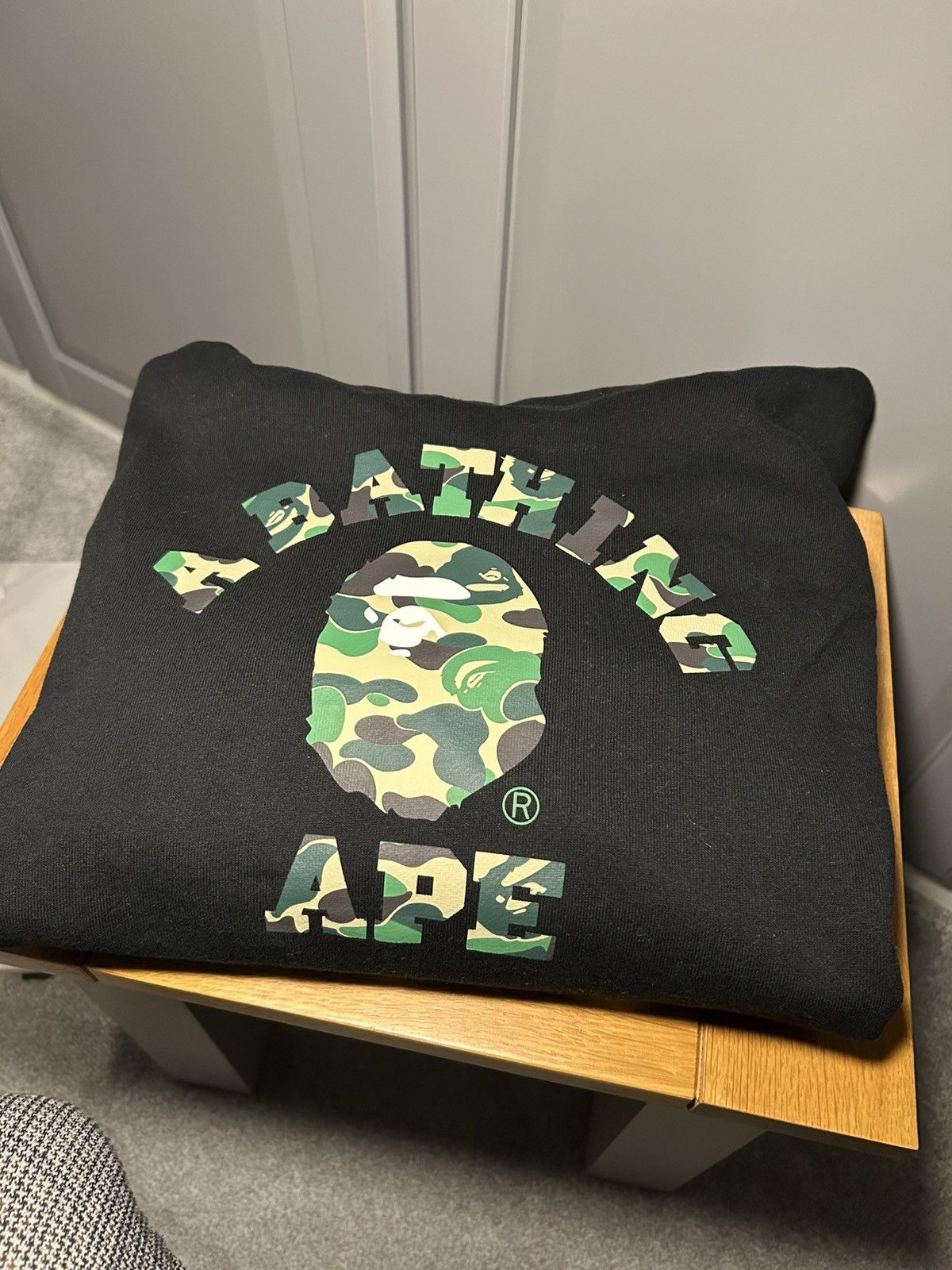 Bape BAPE A Bathing Ape Camo Logo Hoodie Black – Size L Authentic Size US L / EU 52-54 / 3 - 9 Thumbnail