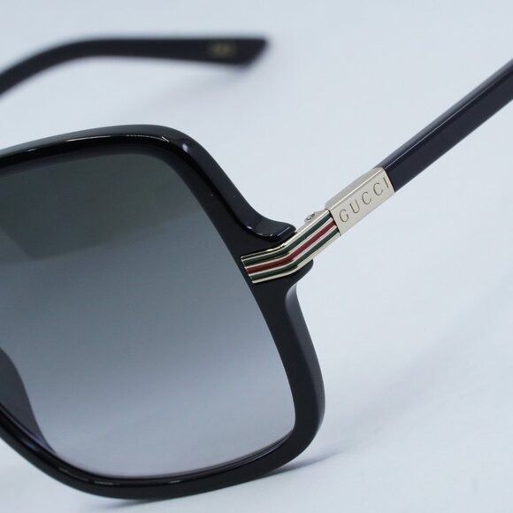 Gucci Gucci GG1449S 001 Sunglasses Black Square Frame, Grey Lenses Size ONE SIZE - 4 Thumbnail
