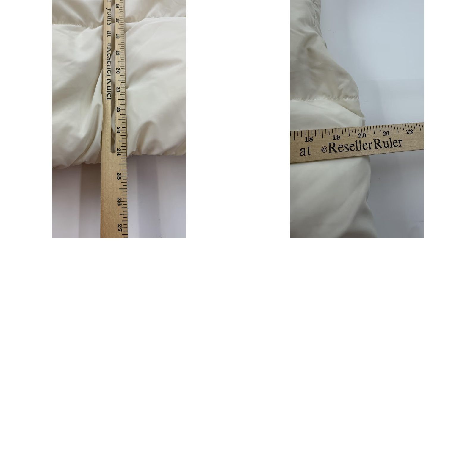 Vintage GU Vest Women's M Ivory Puffer Quilted Zip Front Stand Collar Lightweight Size M / US 6-8 / IT 42-44 - 8 Thumbnail