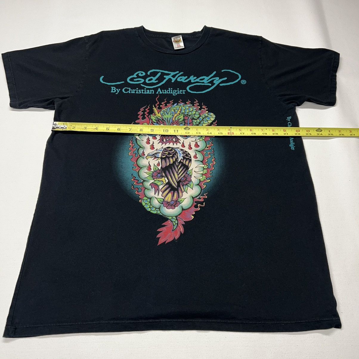 Ed Hardy × Vintage Ed Hardy Tee Shirt Black Dragon Eagle Christian Audigier Size US XL / EU 56 / 4 - 16 Thumbnail
