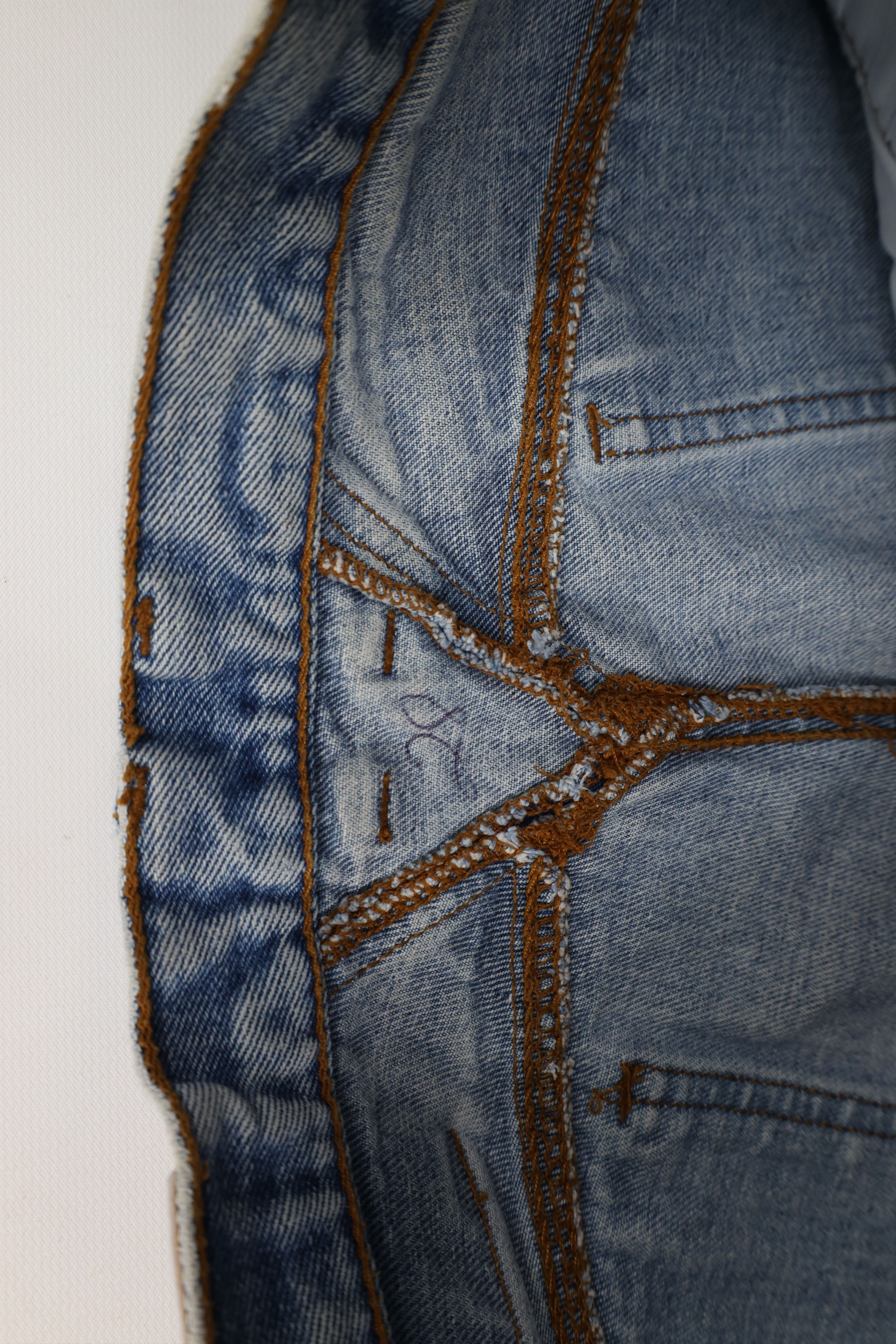 Vintage Vintage 90s Streetwear Layered Relaxed Tapered Leg Jeans Size 28" / US 6 / IT 42 - 9 Thumbnail