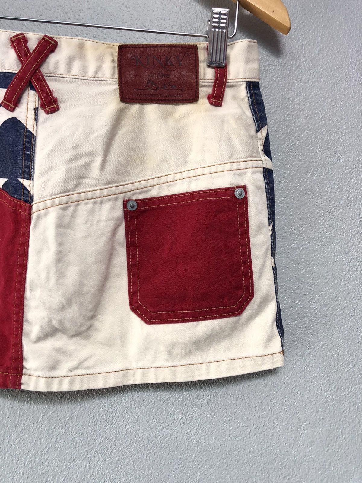Hysteric Glamour Hysteric Glamour Patchwork Denim Skirt American Flag Star Size 29" - 6 Thumbnail
