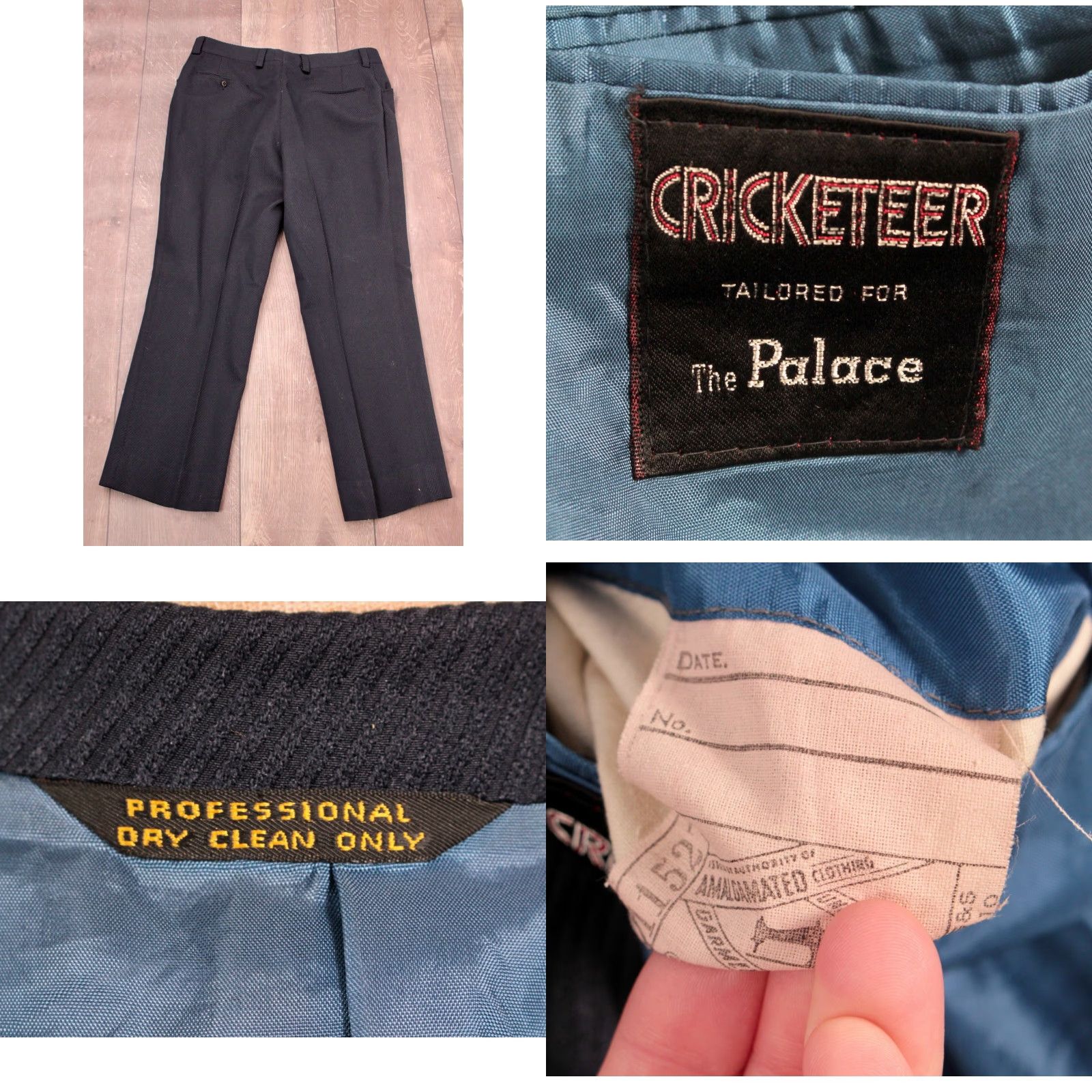 Vintage VINTAGE Mens VTG 70s 2 PC Navy Blue Polyester Leisure Suit Sz L 1970s Disco Cricketeer Size 42R - 8 Thumbnail