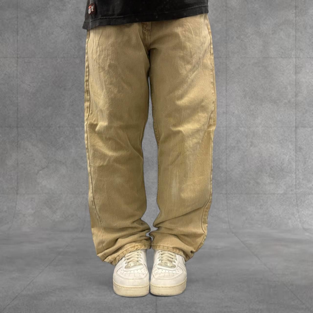 Vintage Crazy Vintage Y2K 2000s Grunge Baggy Khaki Tan Regular Fit Pants! Size US 38 / EU 54 - 1 Thumbnail