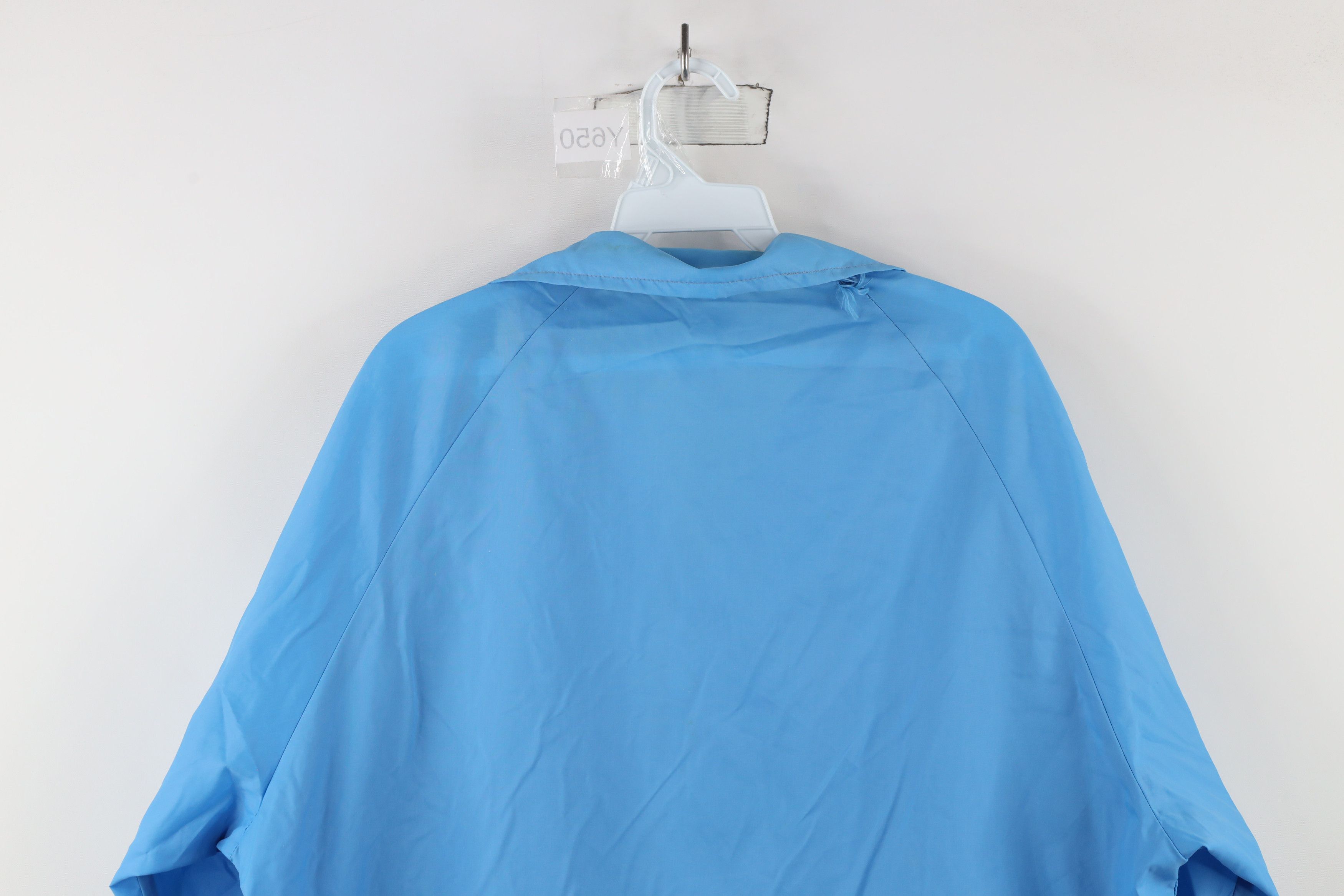 Vintage Vintage 70s Streetwear Satin Coach Coaches Jacket Blue USA Size US L / EU 52-54 / 3 - 15 Thumbnail