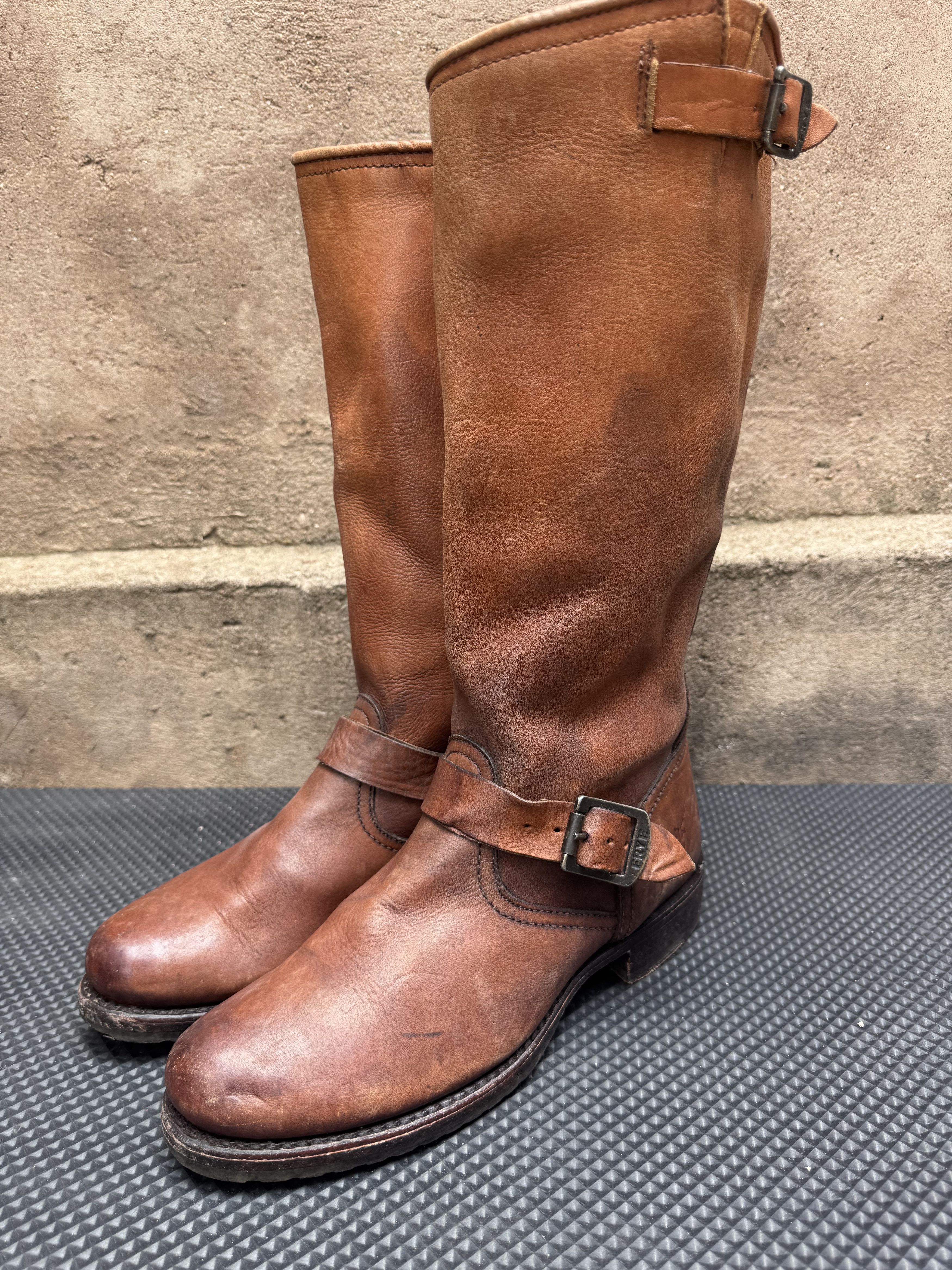 Frye Frye Veronica Slouch Distressed Leather Tall Riding Size US 9 / IT 39 - 5 Thumbnail