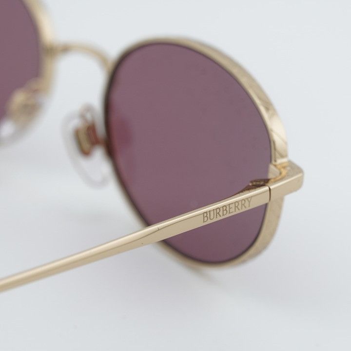 Burberry Burberry BE3169 11091A Sunglasses Gold Oval Frame, Violet Size ONE SIZE - 7 Thumbnail