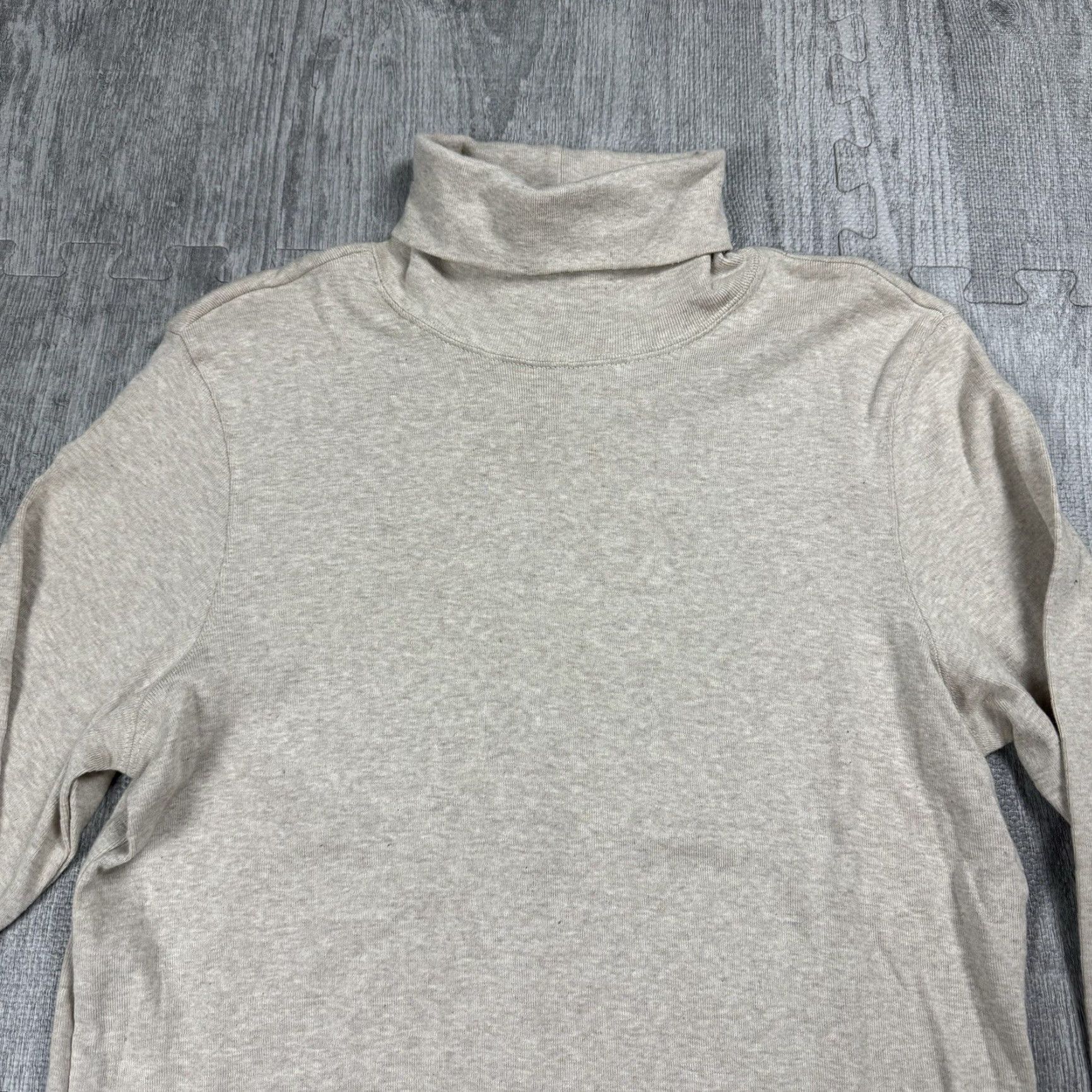 Liz Claiborne VINTAGE Liz Claiborne Dress Adult M Beige Solid Knit Turtleneck Long Sleeve 90s Womens Size M / US 6-8 / IT 42-44 - 2 Thumbnail
