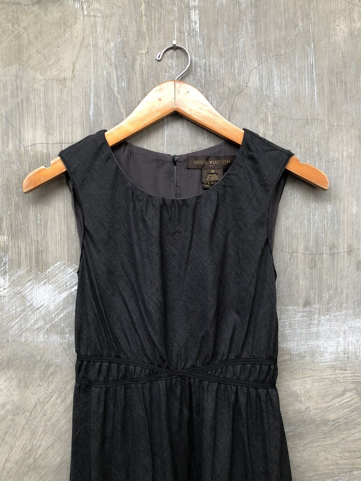 Louis Vuitton Louis Vuitton Paris Women Black Midi Dress Size S / US 4 / IT 40 - 8 Thumbnail