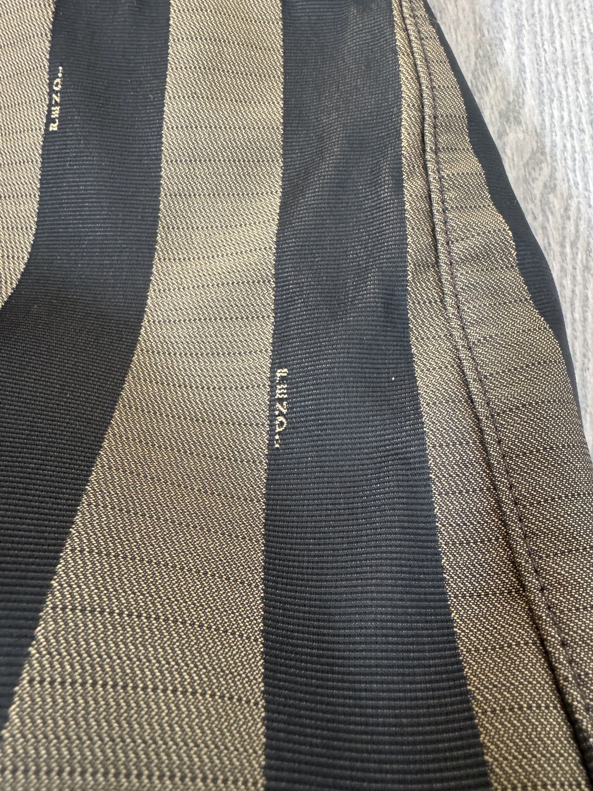 Fendi FENDI Vintage Leather Canvas Shoulder Bag Vertical Stripe Size ONE SIZE - 20 Thumbnail
