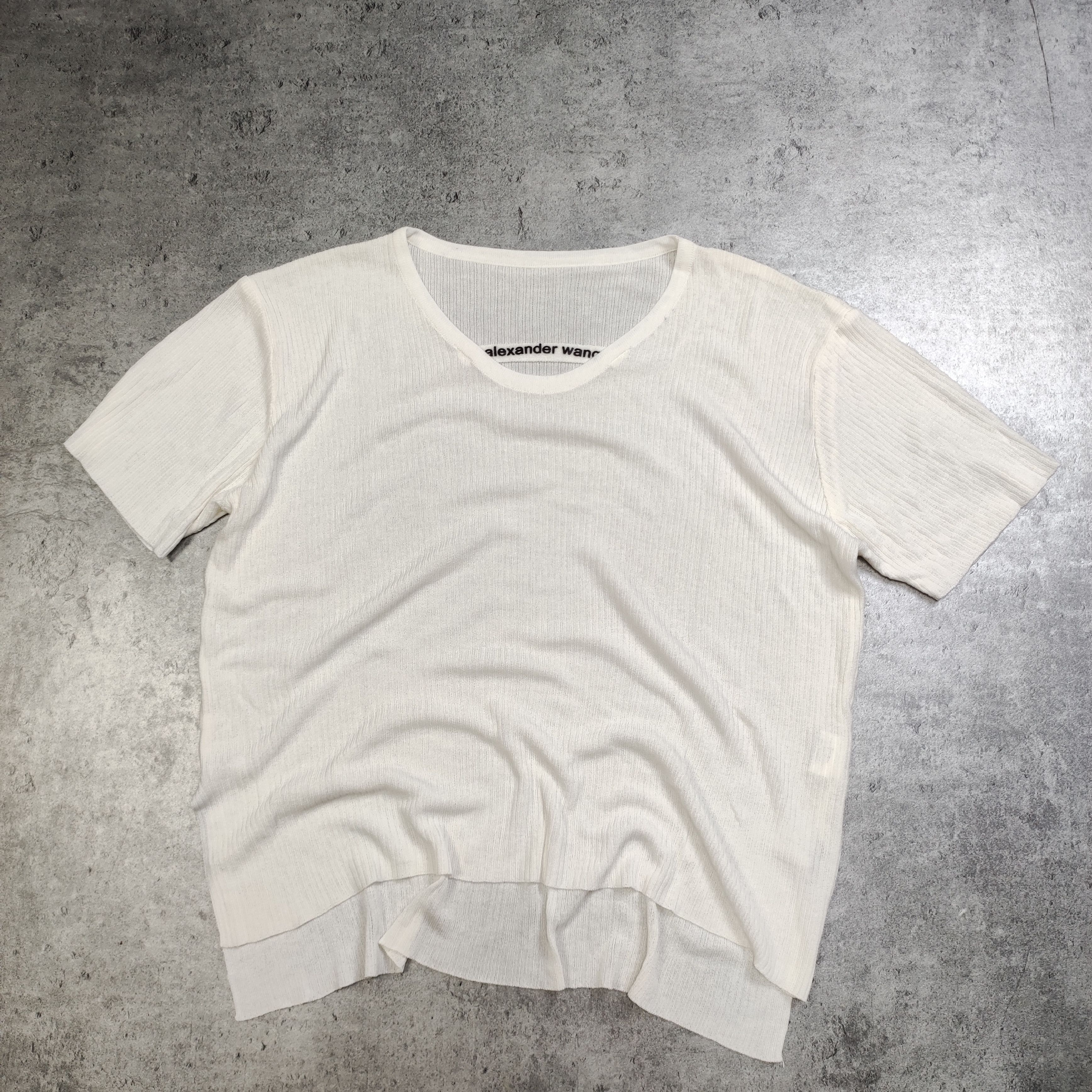 Alexander Wang RARE Alexander Wang Cream White Logo Blouse Size M / US 6-8 / IT 42-44 - 2 Thumbnail
