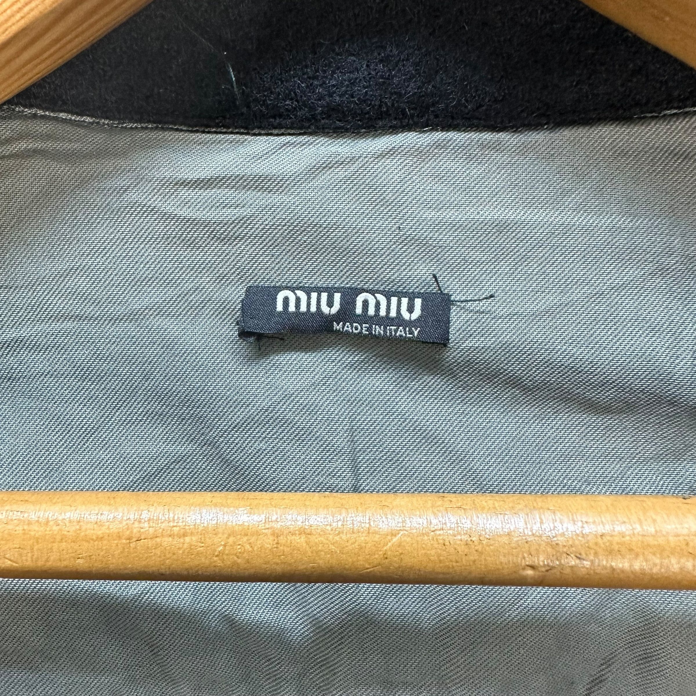 Miu Miu NWT MIU MIU Giacche Leggere Mohair Flannel Jacket #94-1454 Size US L / EU 52-54 / 3 - 9 Thumbnail