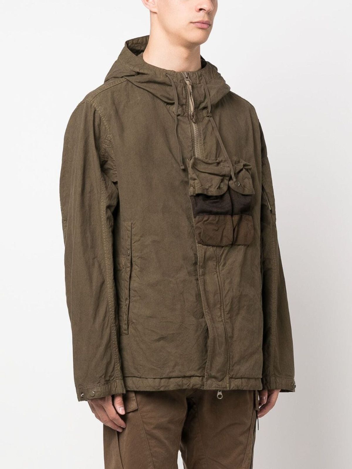 C.P. Company o1y1224 Logo Hooded Jacket in Military Green Size US S / EU 44-46 / 1 - 4 Thumbnail