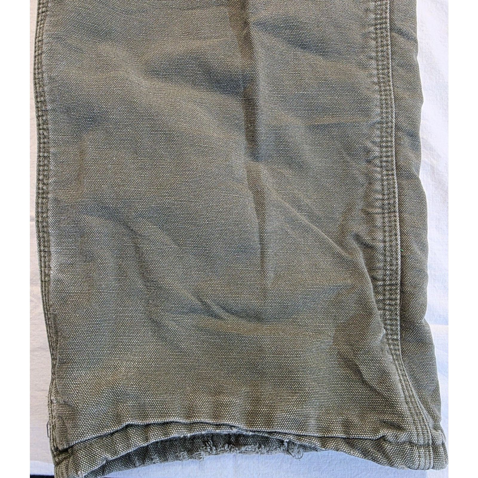 Carhartt Carhartt Men's Olive Green Size 36x32 Blanket Lined Jeans Size US 36 / EU 52 - 3 Thumbnail