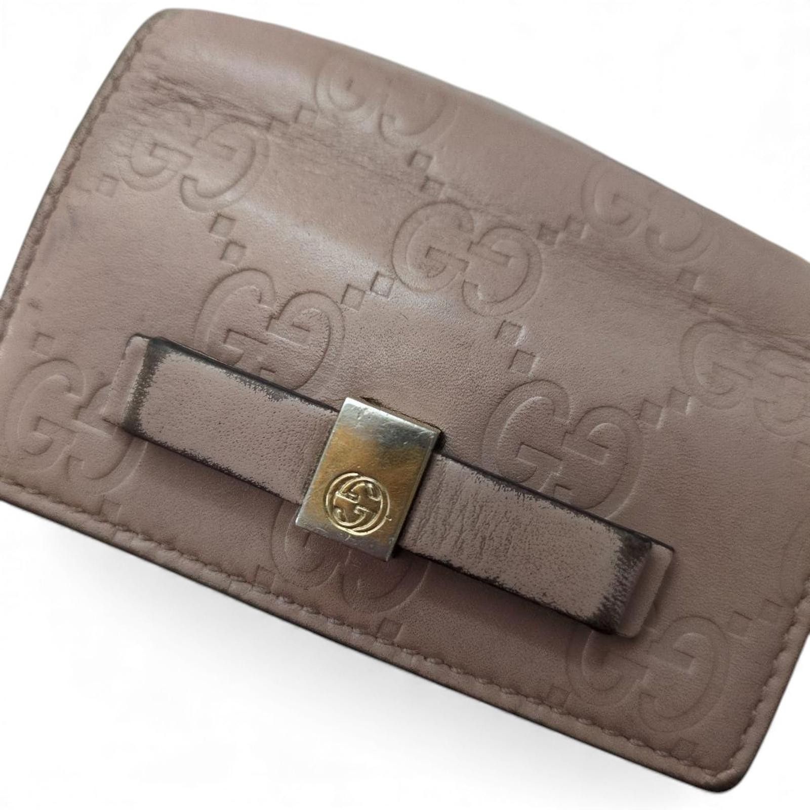 Gucci Gucci - Brown Leather Wallet Bow Detail Size ONE SIZE - 5 Thumbnail