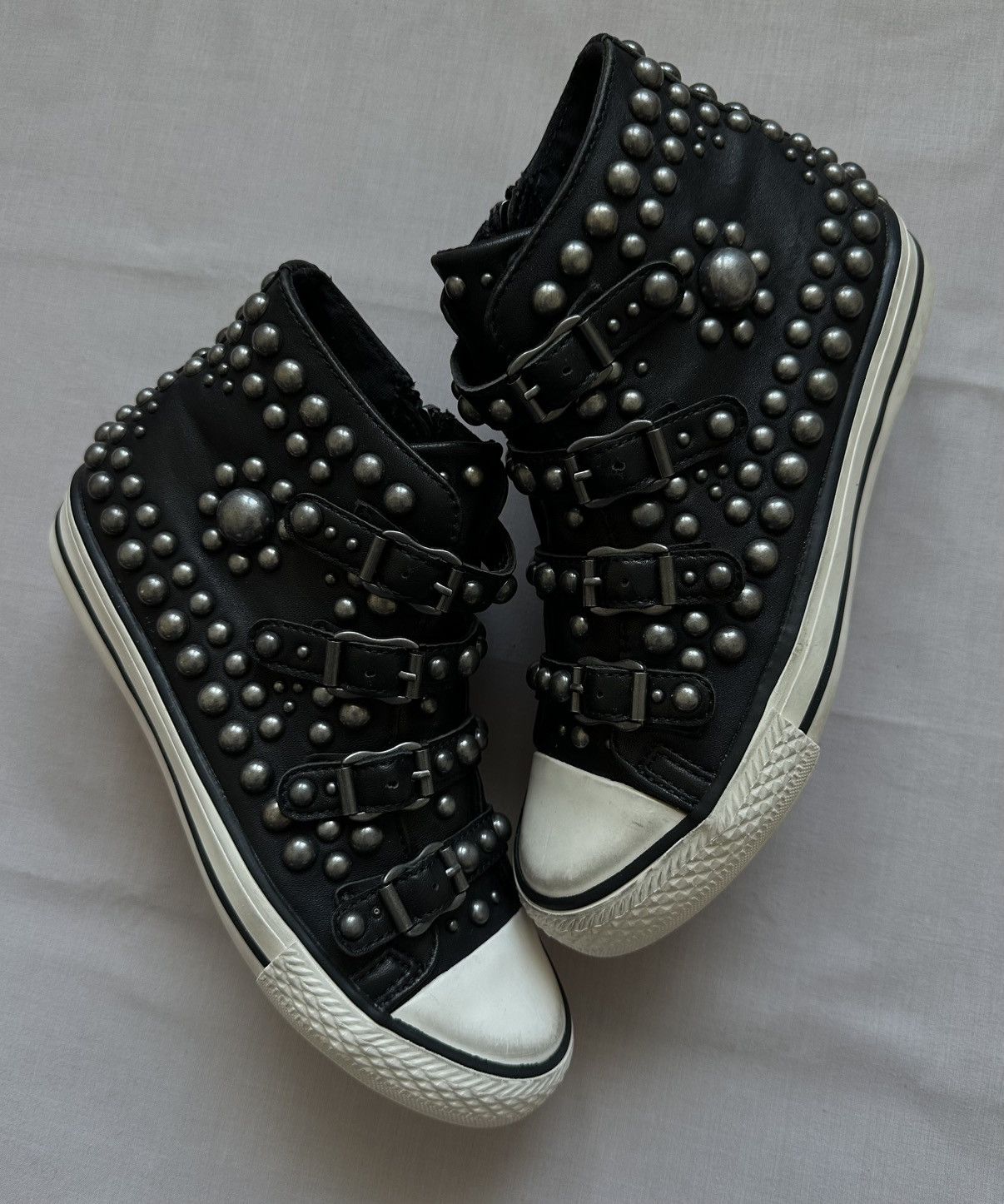靴 ASH studded high-top sneakers rare ASH Ash limited studded punk sneakers | Grailed