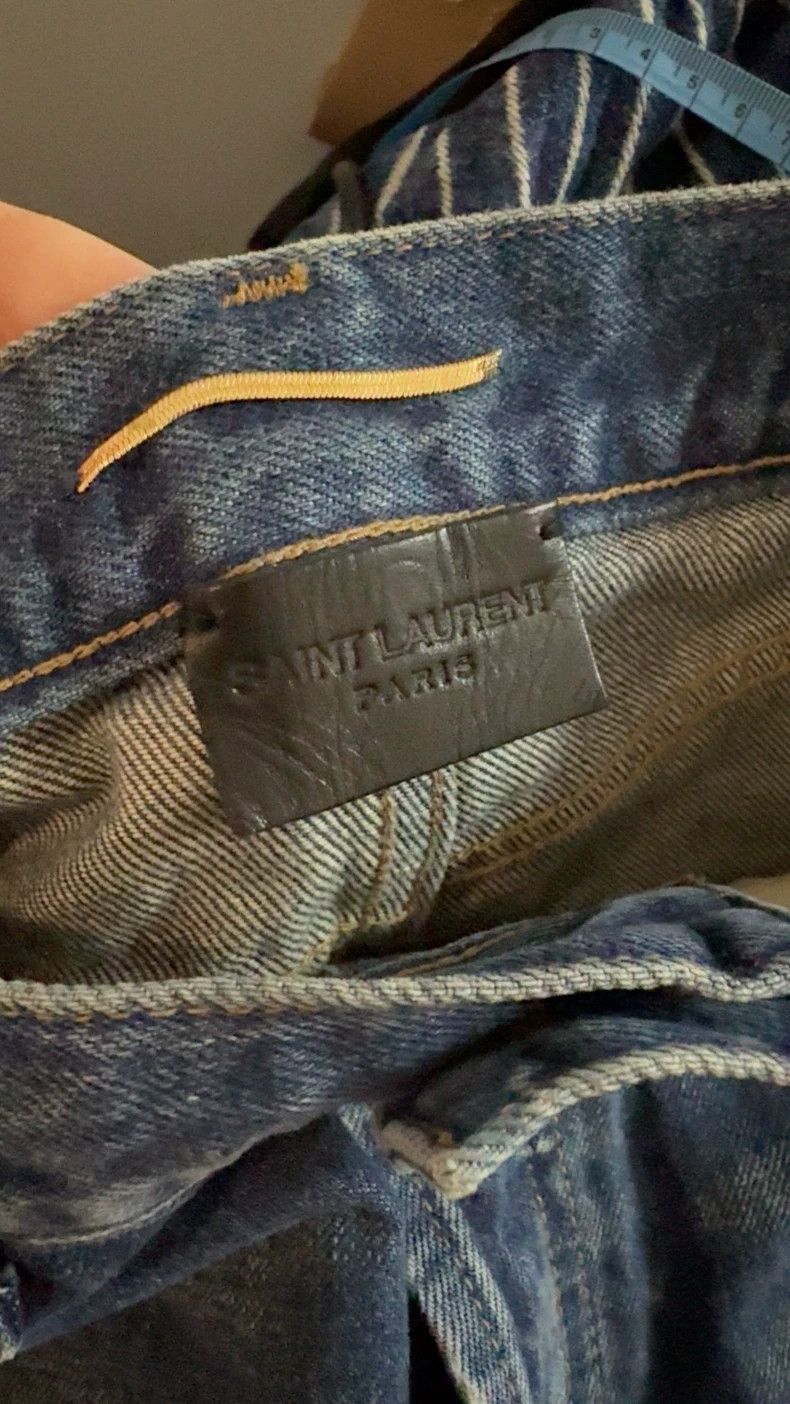 Saint Laurent Paris Saint Laurent Paris Yves Saint Laurent Women's Blue Denim Size US 26 / EU 42 - 3 Thumbnail