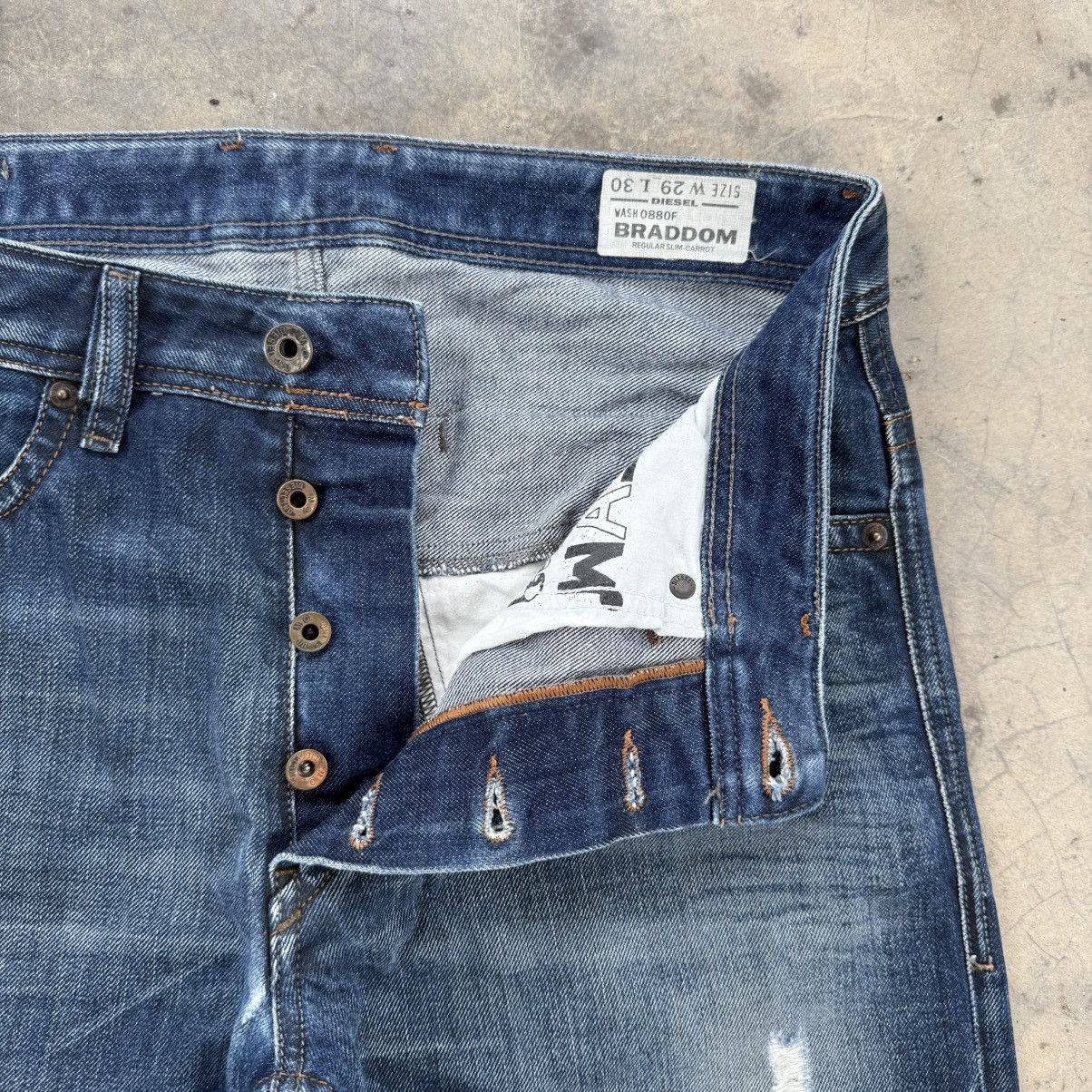 Diesel VINTAGE DIESEL BRADOM BUTTON FLY JEAN DENIM PANTS Size US 32 / EU 48 - 8 Thumbnail