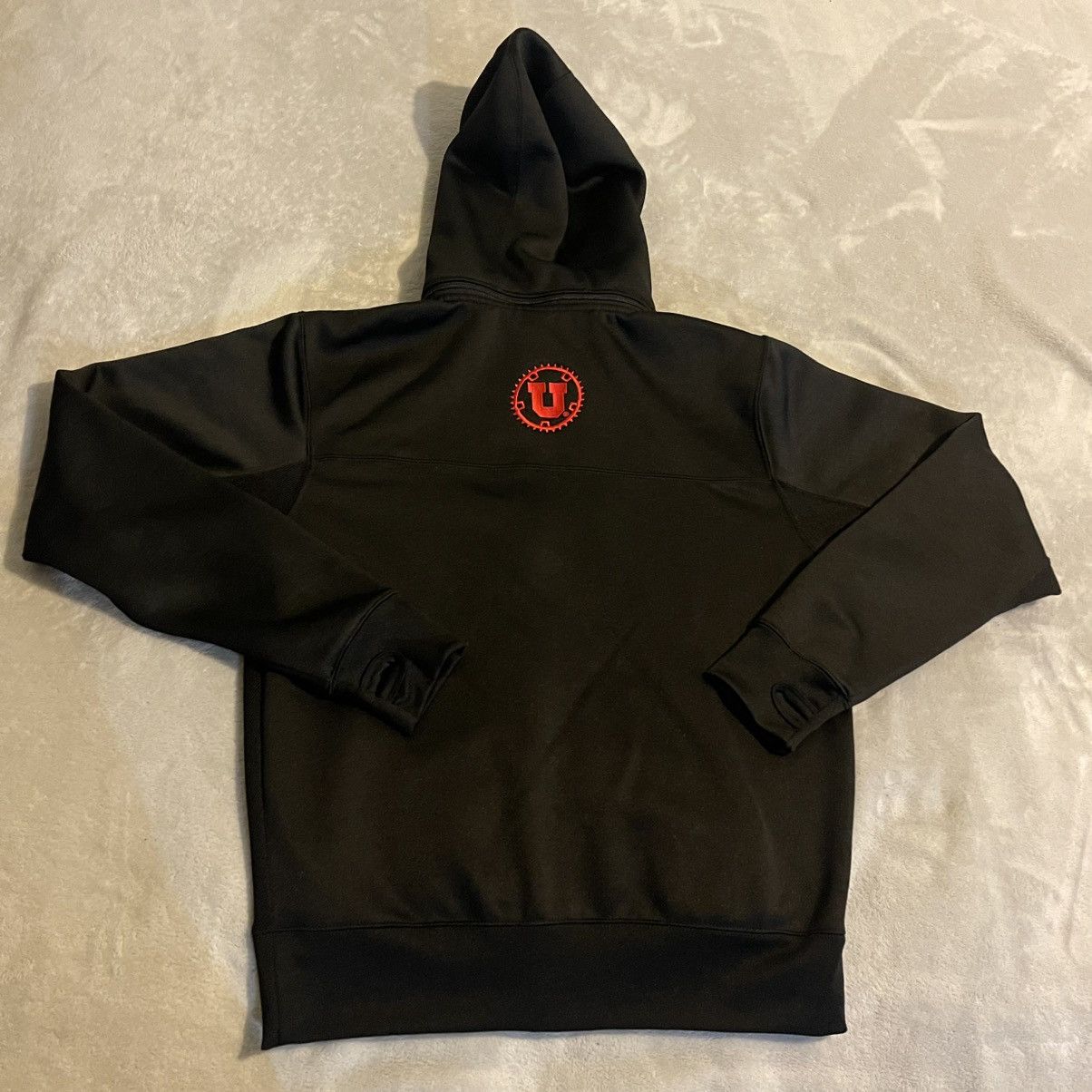 Independent Trading Co. Utah Cycling Jacket Men Small Black Full Zip Athletic Hooded Size US S / EU 44-46 / 1 - 2 Thumbnail