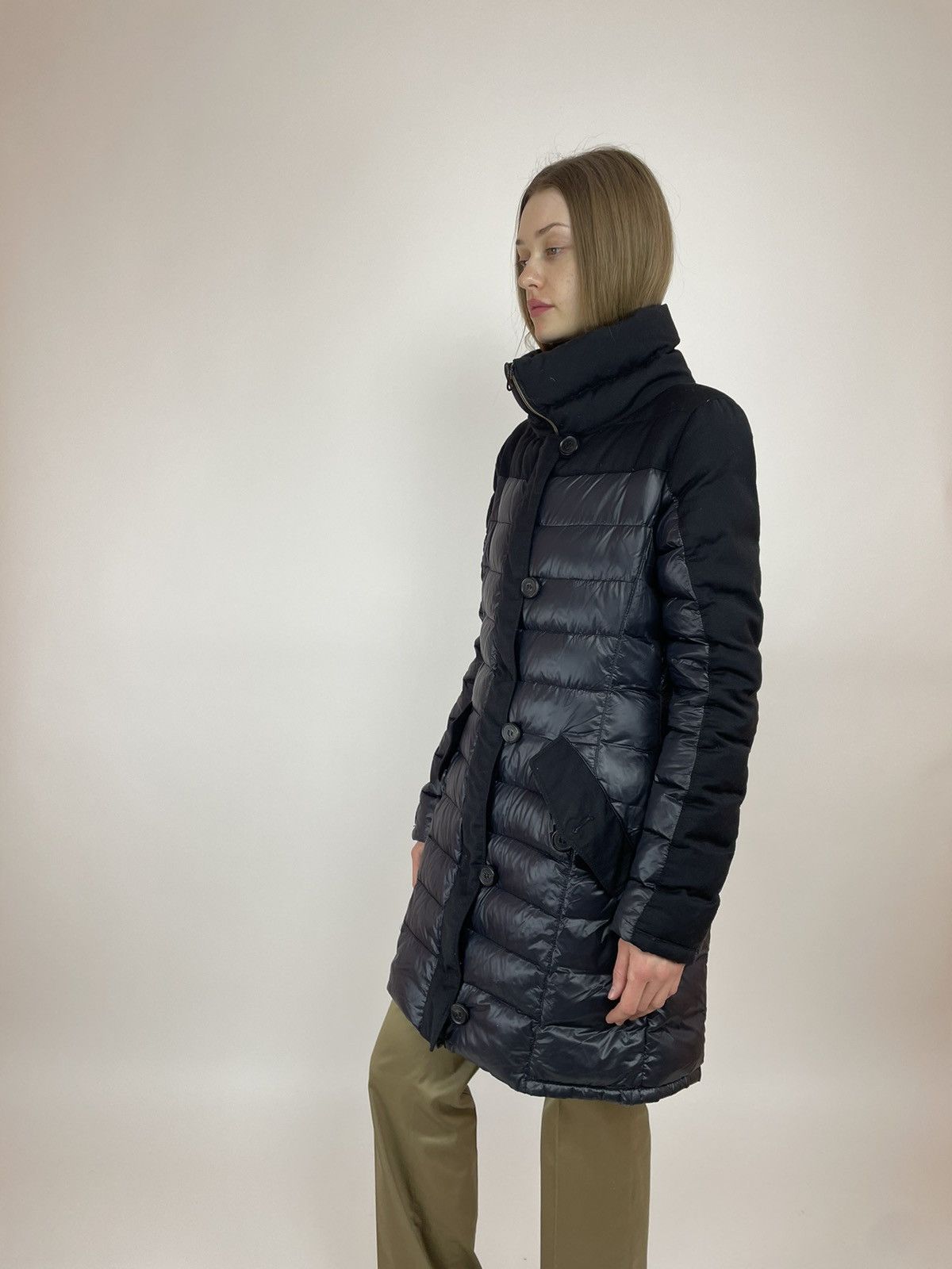 Duvetica DUVETICA Women's Black Down Coat Puffer luxe Jacket Size 44 Size M / US 6-8 / IT 42-44 - 3 Thumbnail
