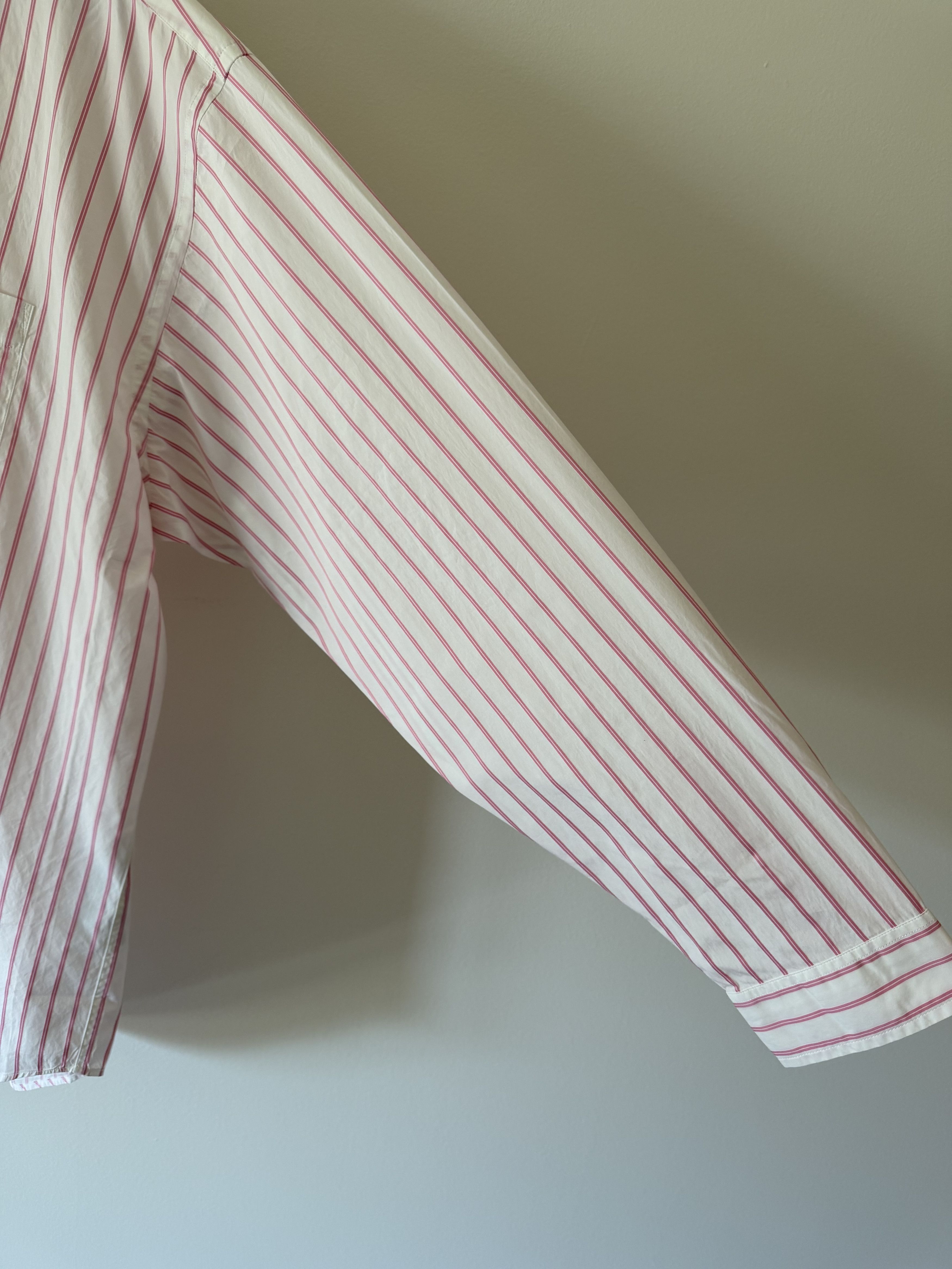 Maison Margiela × Supreme Supreme MM6 Maison Margiela Stripe Button Up Shirt in Pink Size US XL / EU 56 / 4 - 4 Thumbnail