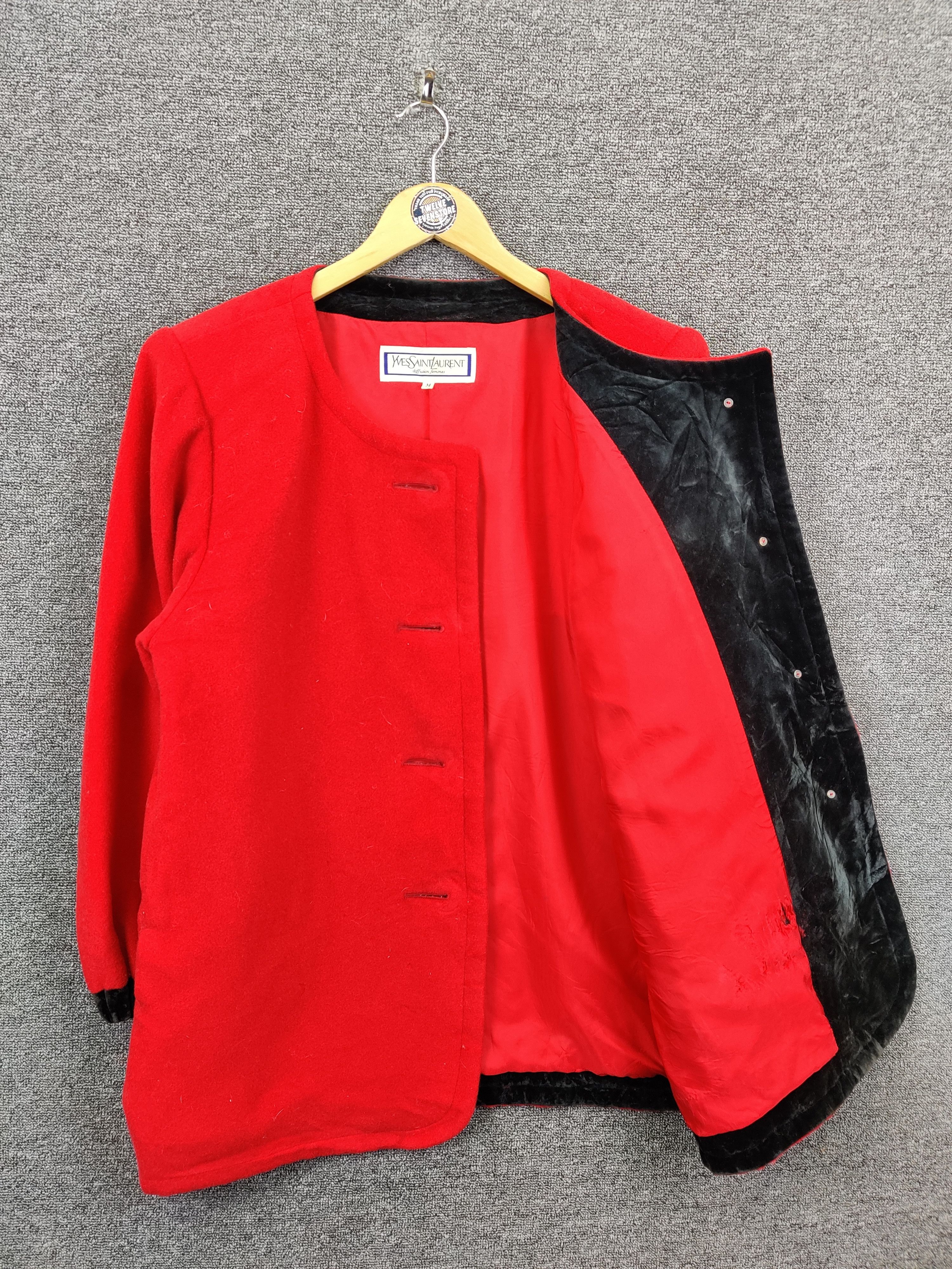 Yves Saint Laurent Vintage Yves Saint Laurent Diffusion Femmes Wool Button Coat Size US M / EU 48-50 / 2 - 8 Thumbnail
