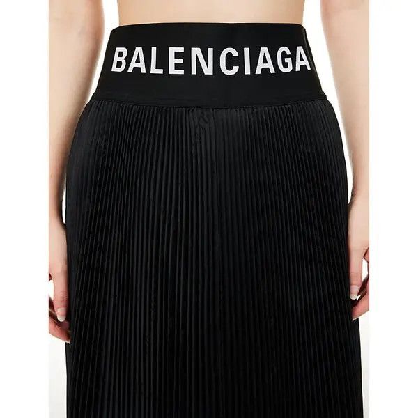 Balenciaga o1y0625 Midi Skirt in Black Size 26" / US 2 / IT 38 - 2 Thumbnail
