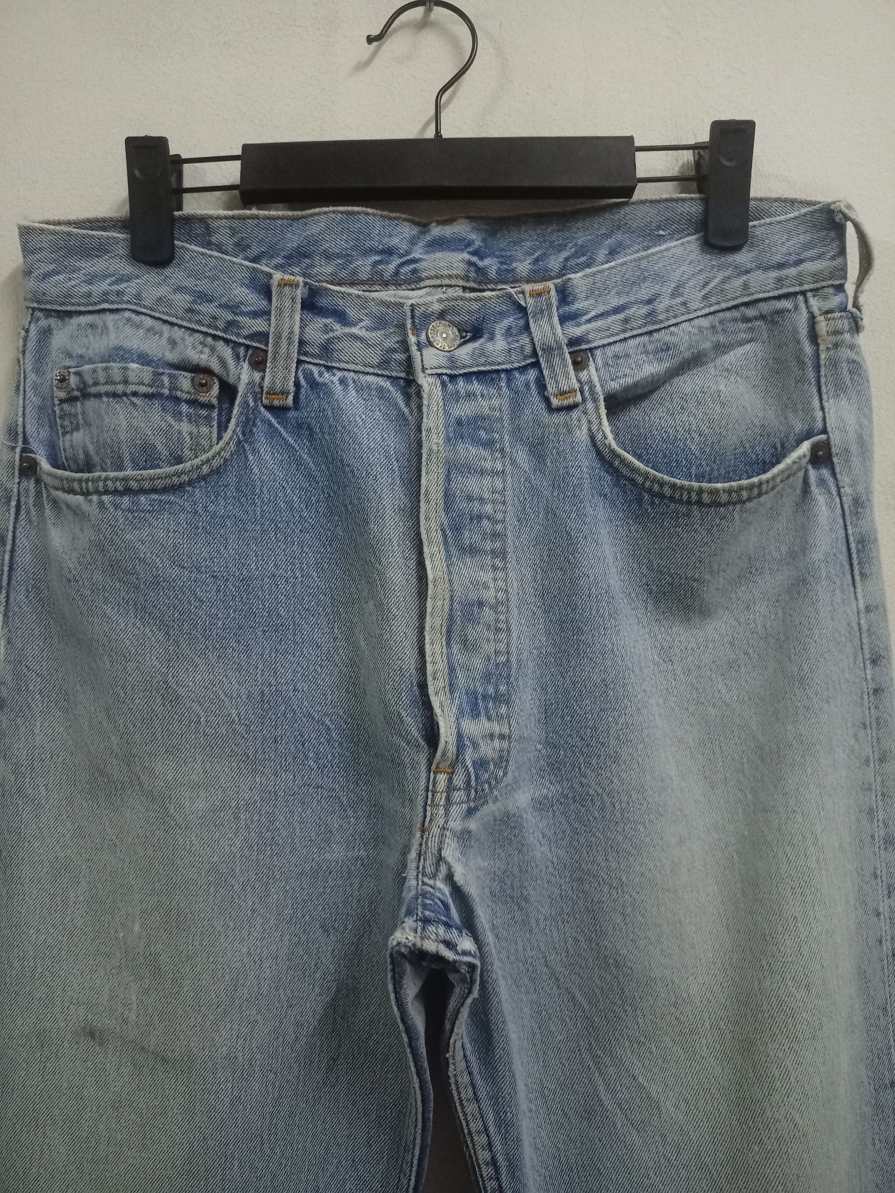 Levi's × Levi's Vintage Clothing Vintage 90s Levis 501 Blue Wash Distressed Jeans Size US 31 - 4 Thumbnail