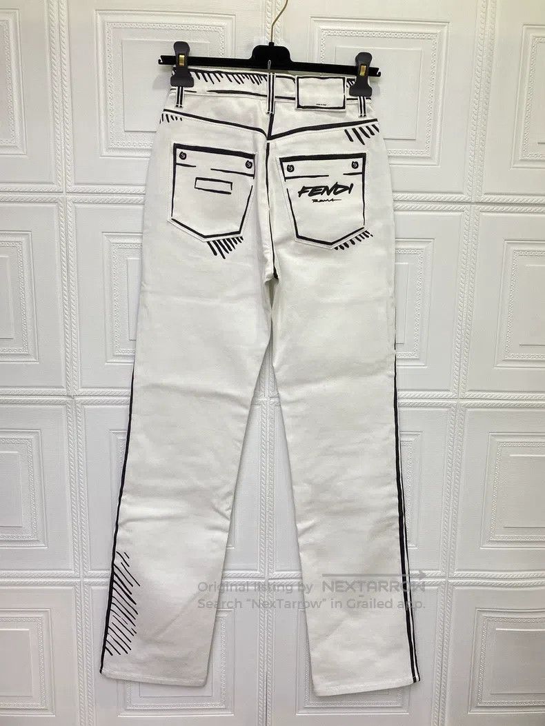 Fendi Fendi California Sky Series Black and White Comic-style Lo Size 25" / US 0 / IT 36 - 3 Thumbnail