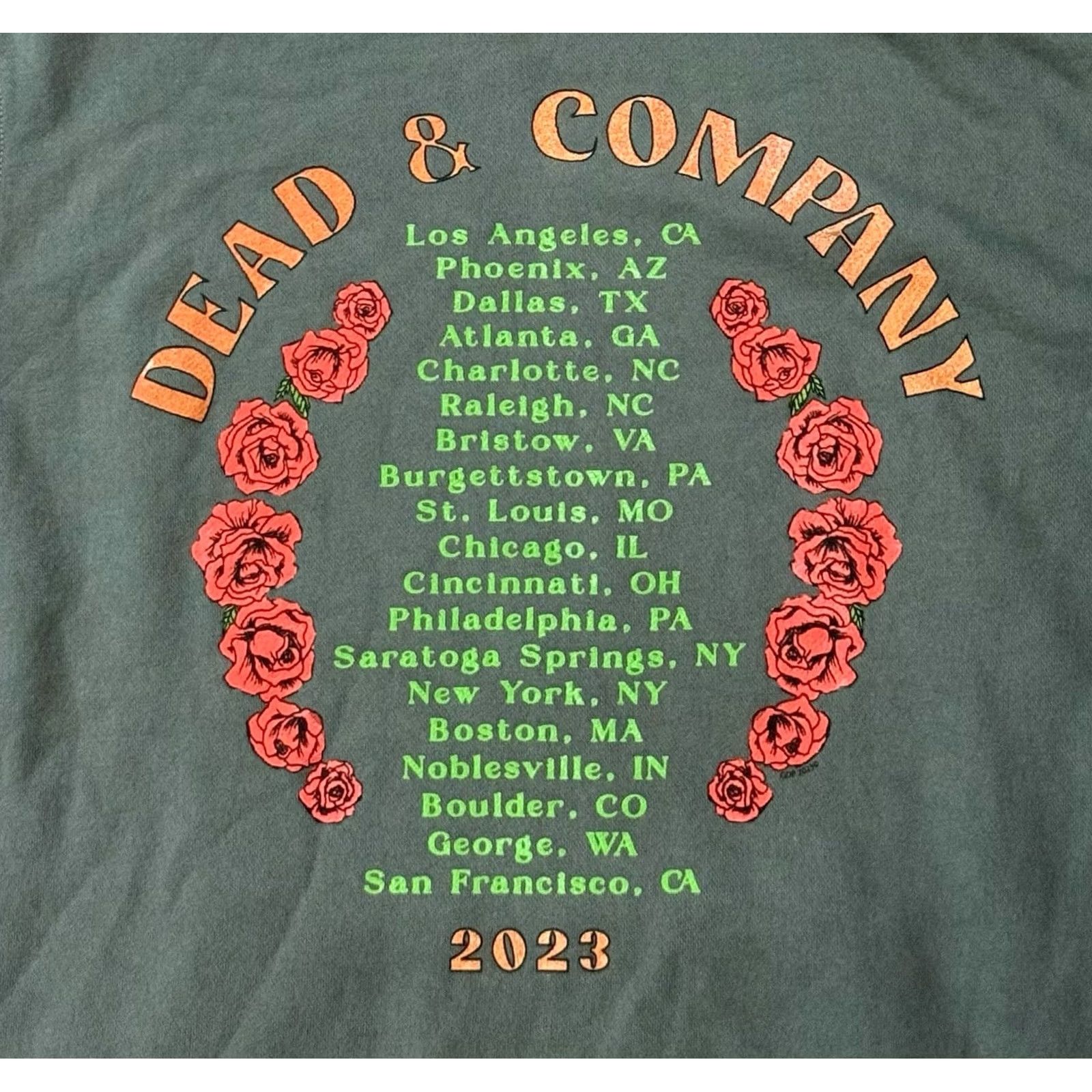 Vintage Dead & Co Final Tour Hooded Sweatshirt Small Green Unisex Adults Hooded Pullover Graphic Print Logo Pocket Summer Winter Fall USA Hipster Rock Photo? Size US S / EU 44-46 / 1 - 4 Thumbnail
