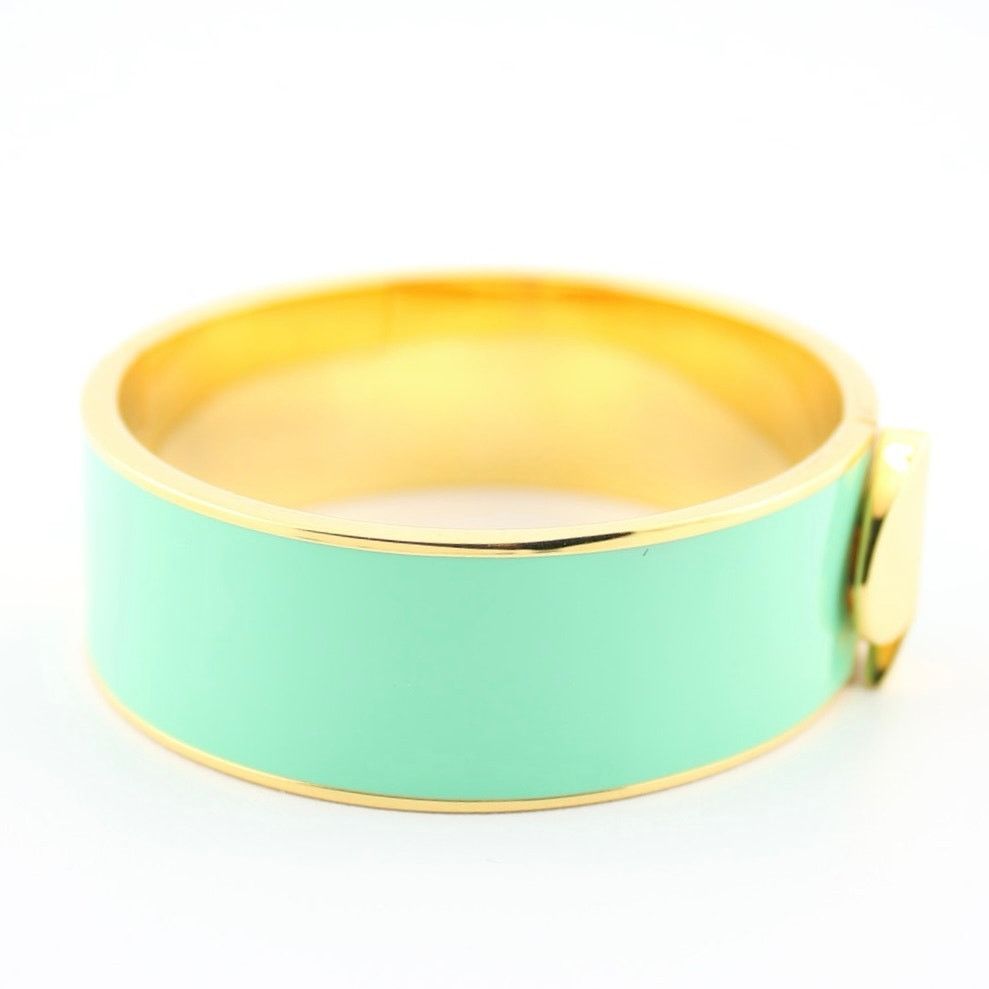 Kate Spade Kate Spade New York Heritage Spade Mint Enamel Gold Bangle Size ONE SIZE - 2 Thumbnail