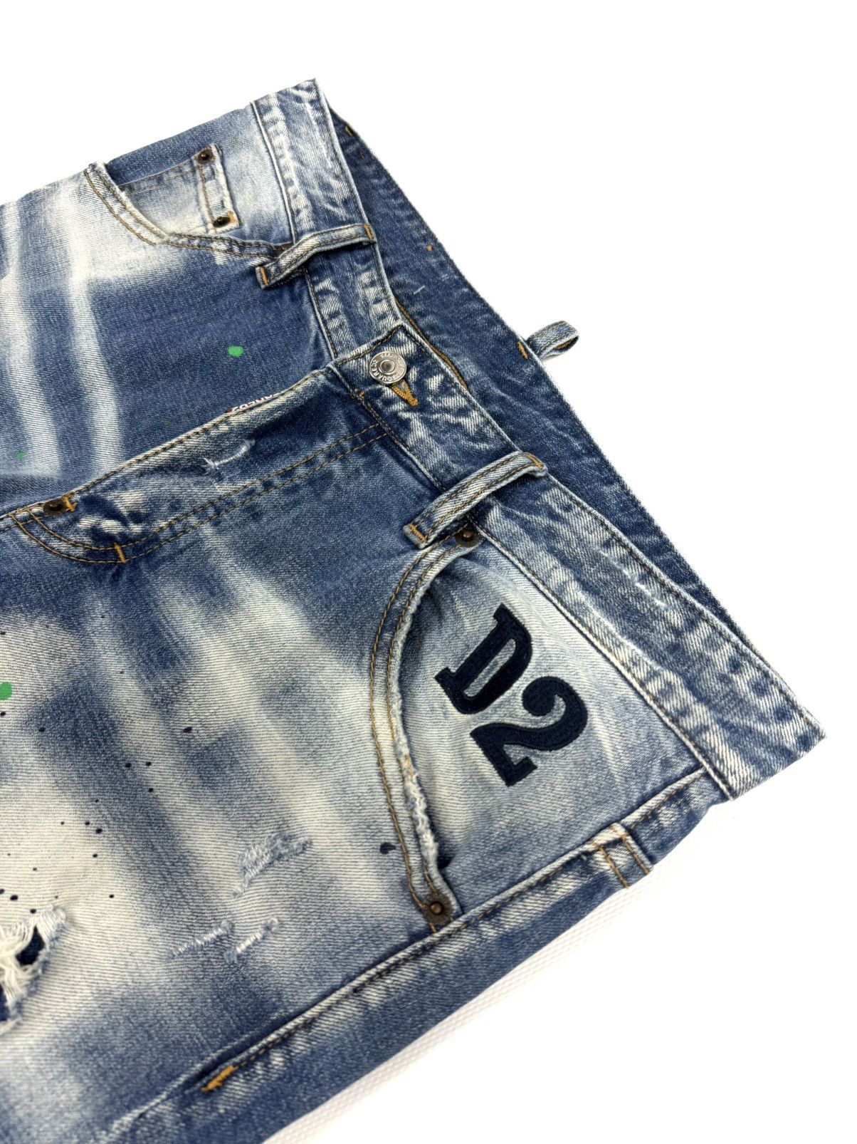 Dsquared2 Dsquared2 Slim Blue Jeans Distressed Paint Splatter Italy 48 Size US 32 / EU 48 - 8 Thumbnail