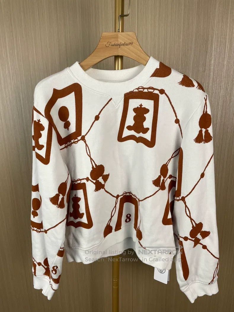 Hermes Lantern Print Crewneck Sweatshirt