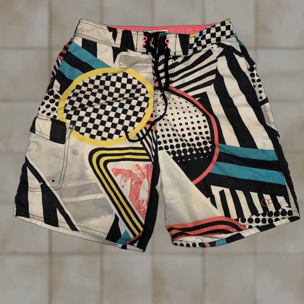 Ocean Pacific Ocean Pacific Mens Aloha Colorful Board Shorts Unlined 30 in 30 White? Size US 30 / EU 46 - 1 Thumbnail