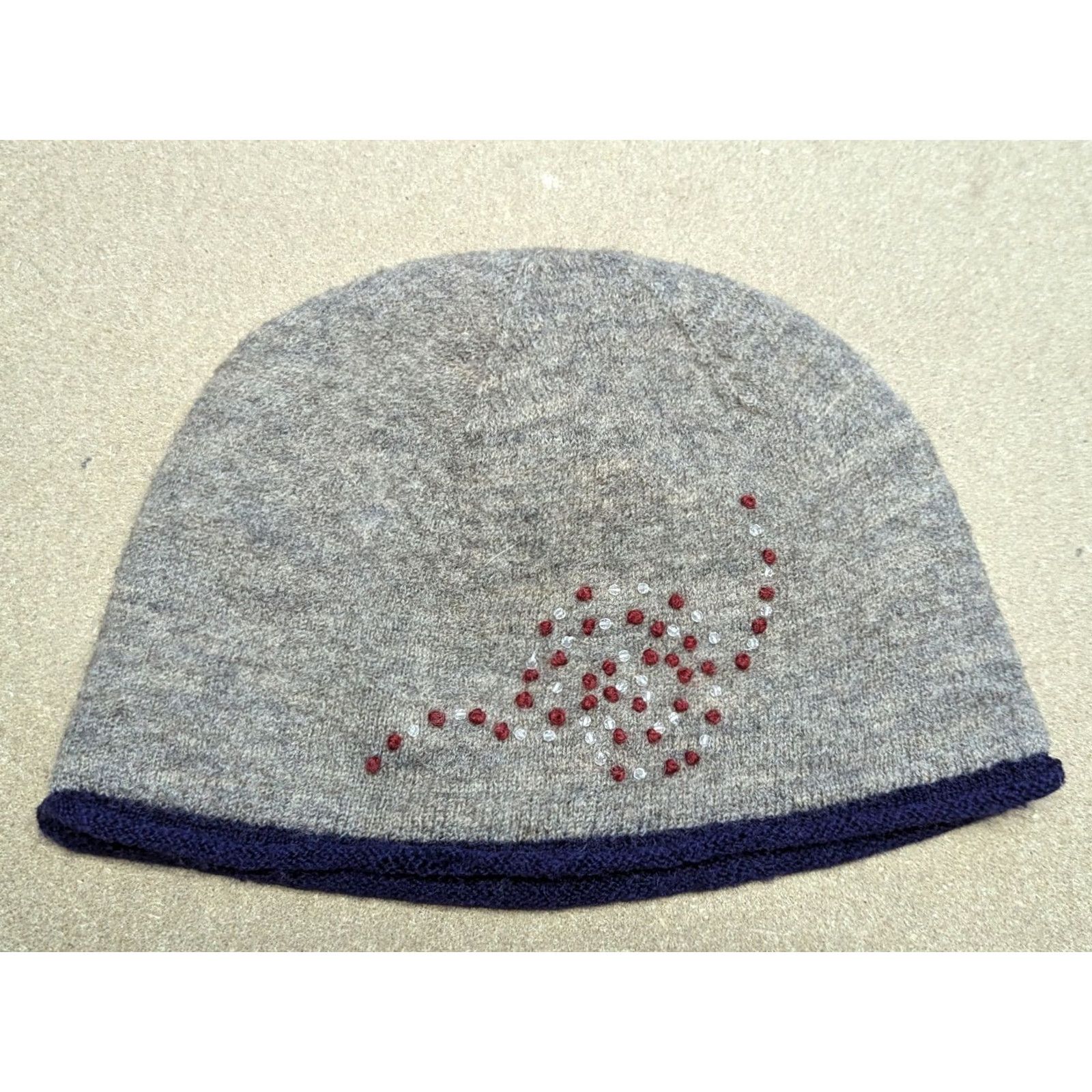 Vintage Gudrun Sjoden Womens Beanie Hat Size S-M 100% Wool Embroidered Fleece Ladies Size M / US 6-8 / IT 42-44 - 2 Thumbnail