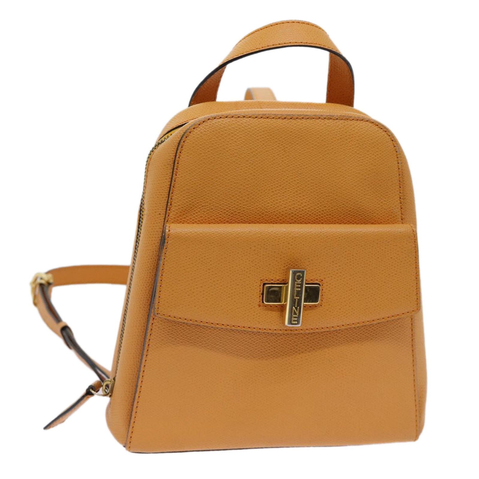 Celine Brown and Tan Backpack Celine Triomphe Canvas Calfskin Bonnie Backpack Tan 1869909  main image 3