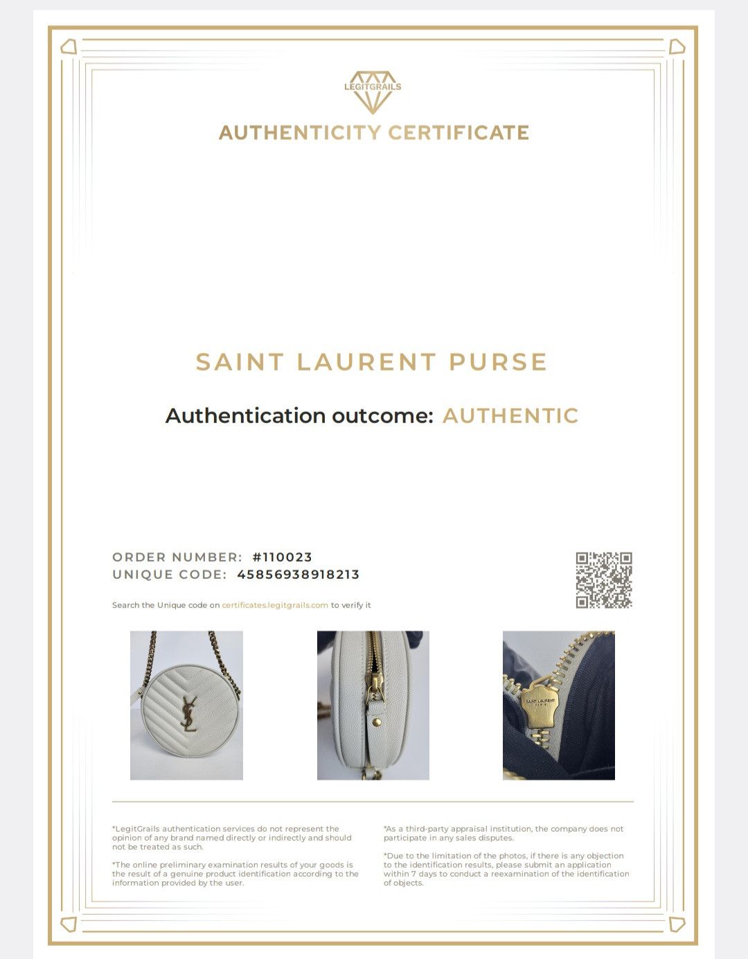 Yves Saint Laurent Saint Laurent Vinyle Round Camera Bag Leather Size ONE SIZE - 7 Thumbnail
