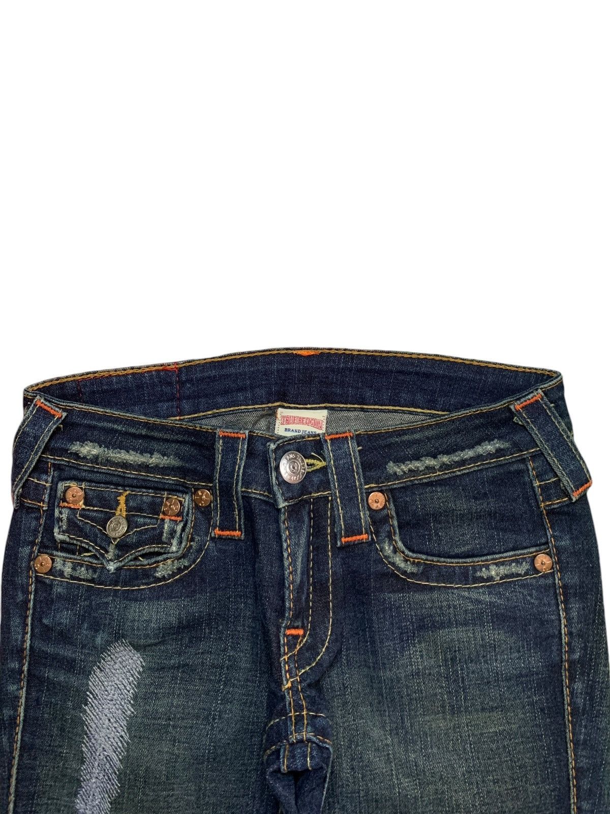 True Religion Vintage USA True Religion Mud Wash Distressed Flare Jeans Size 26" / US 2 / IT 38 - 4 Thumbnail