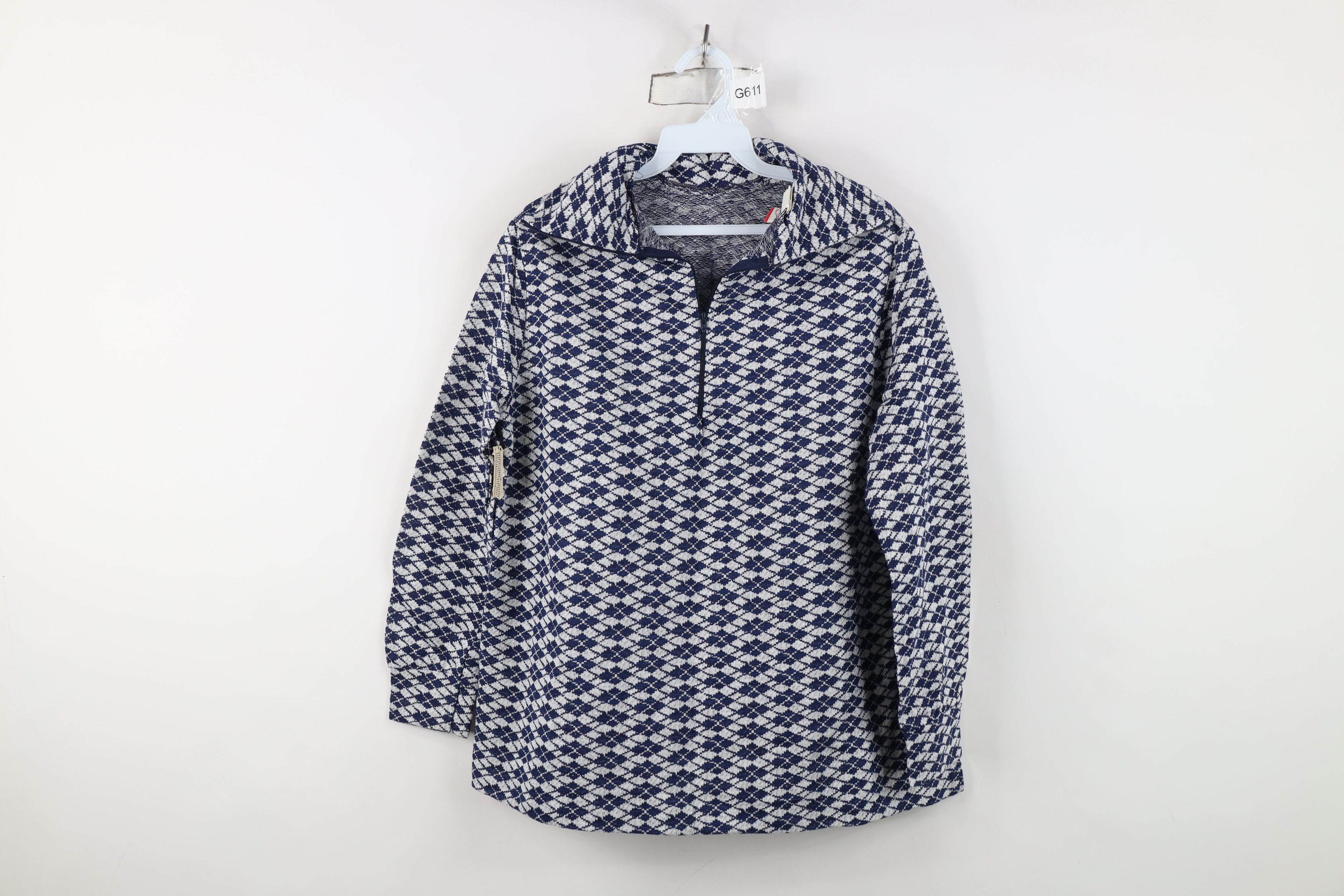 Vintage Deadstock Vintage 60s Streetwear Knit Half Zip Sweater USA Size XL / US 12-14 / IT 48-50 - 1 Thumbnail