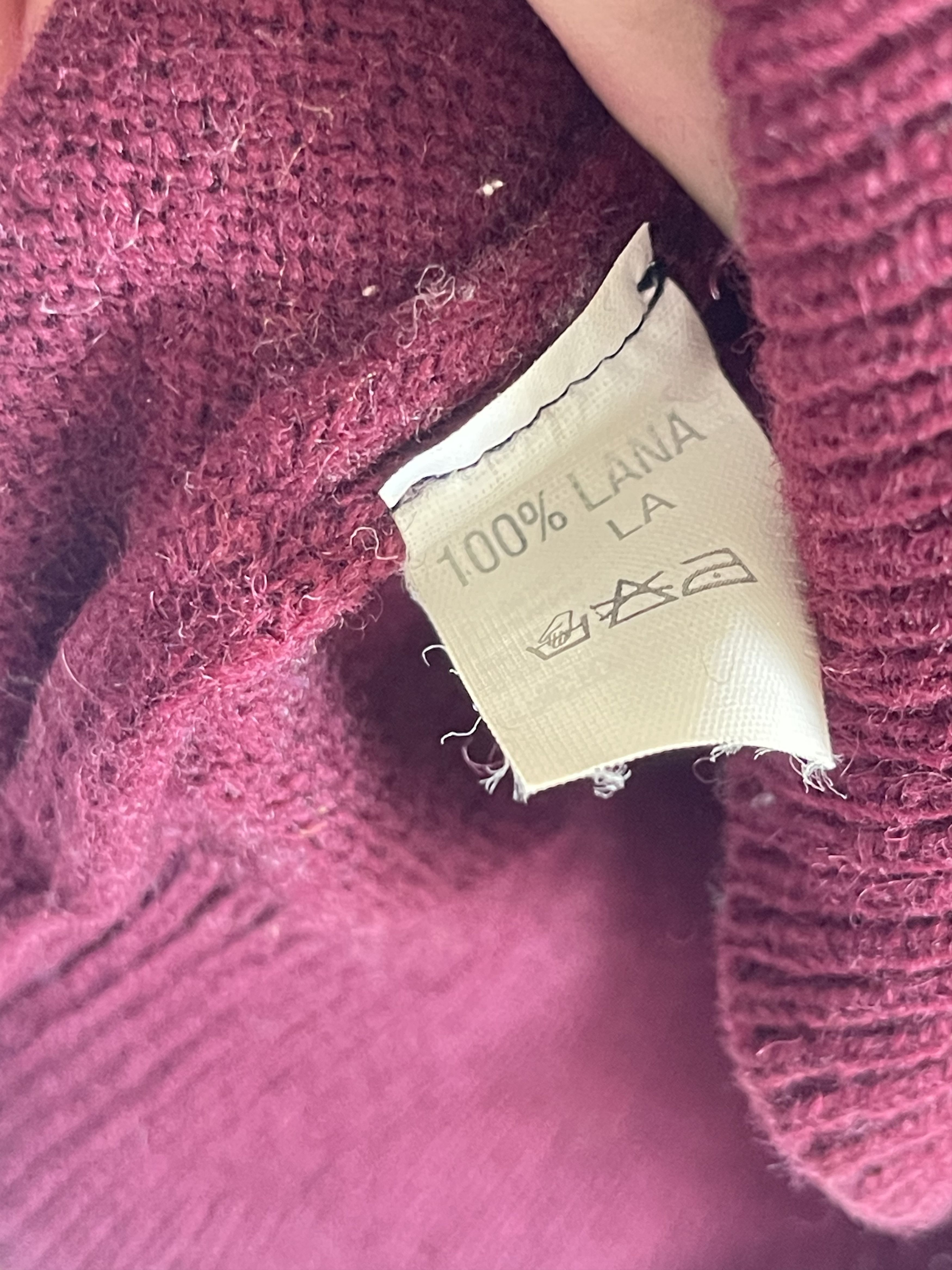 Yves Saint Laurent 🔥 burgundy sweater polo longsleeves wool jumper Size US M / EU 48-50 / 2 - 8 Thumbnail