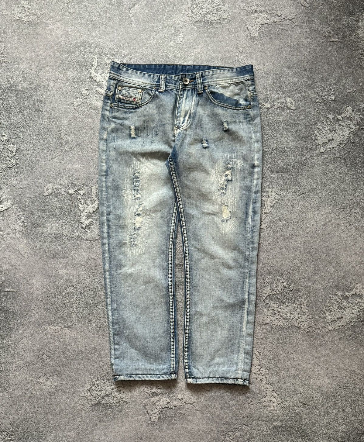 Diesel × Diesel Black Gold Diesel 32/30 blue denim distressed pant trouser Jean chino Size US 32 / EU 48 - 4 Thumbnail