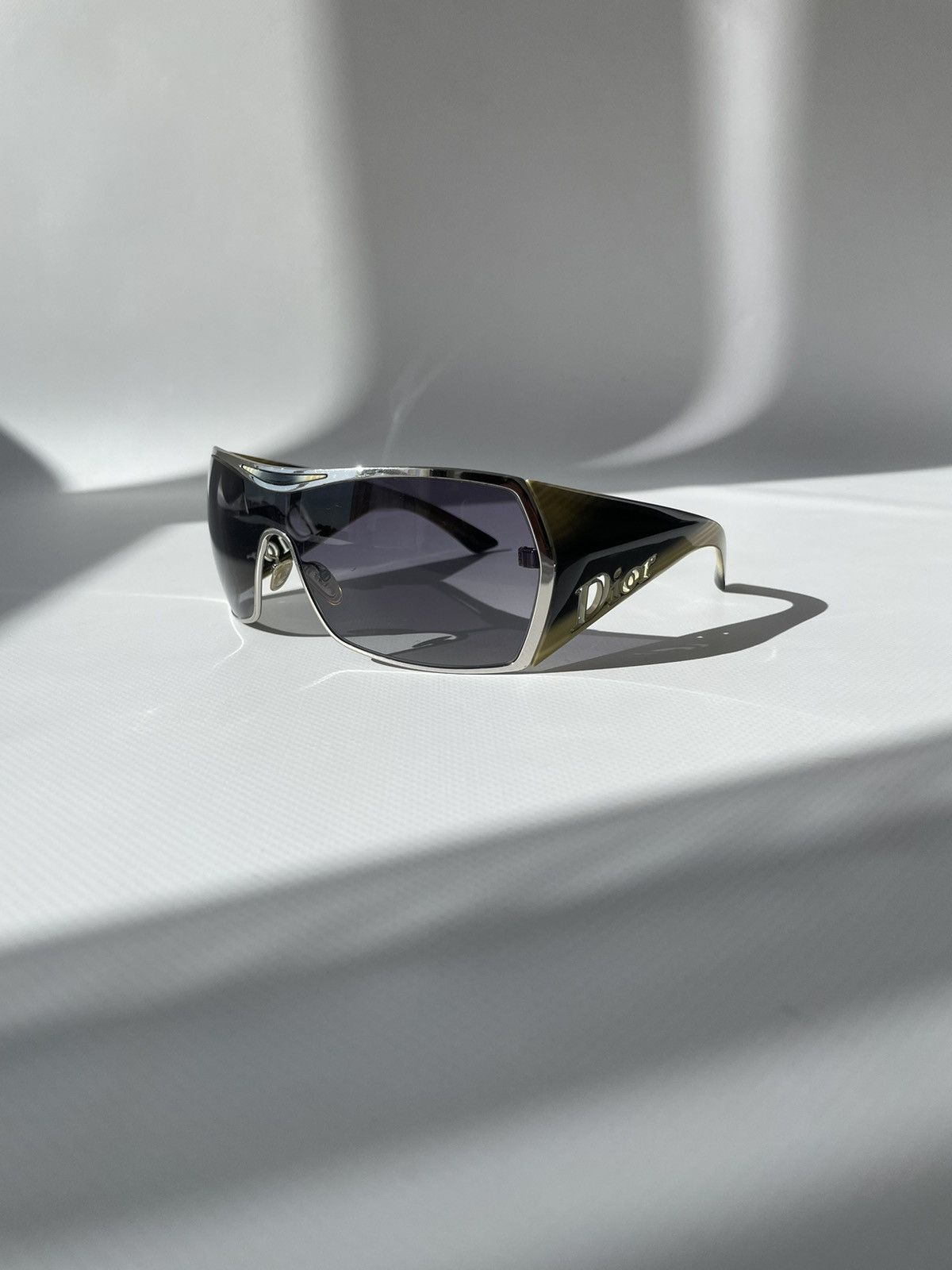 Dior Vintage Dior Galliano Gaucho Oversized Bike Mask Sunglasses Size ONE SIZE - 8 Thumbnail