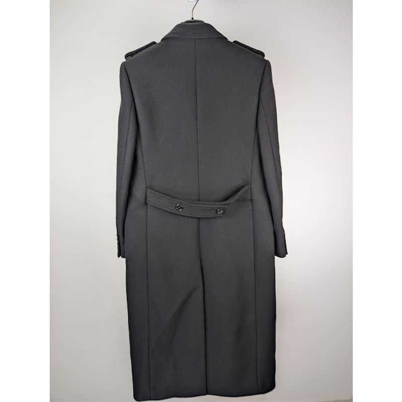 Saint Laurent Paris o1rshd1 Long Officer Coat in Wool Gabardine in Grey Size US M / EU 48-50 / 2 - 11 Thumbnail