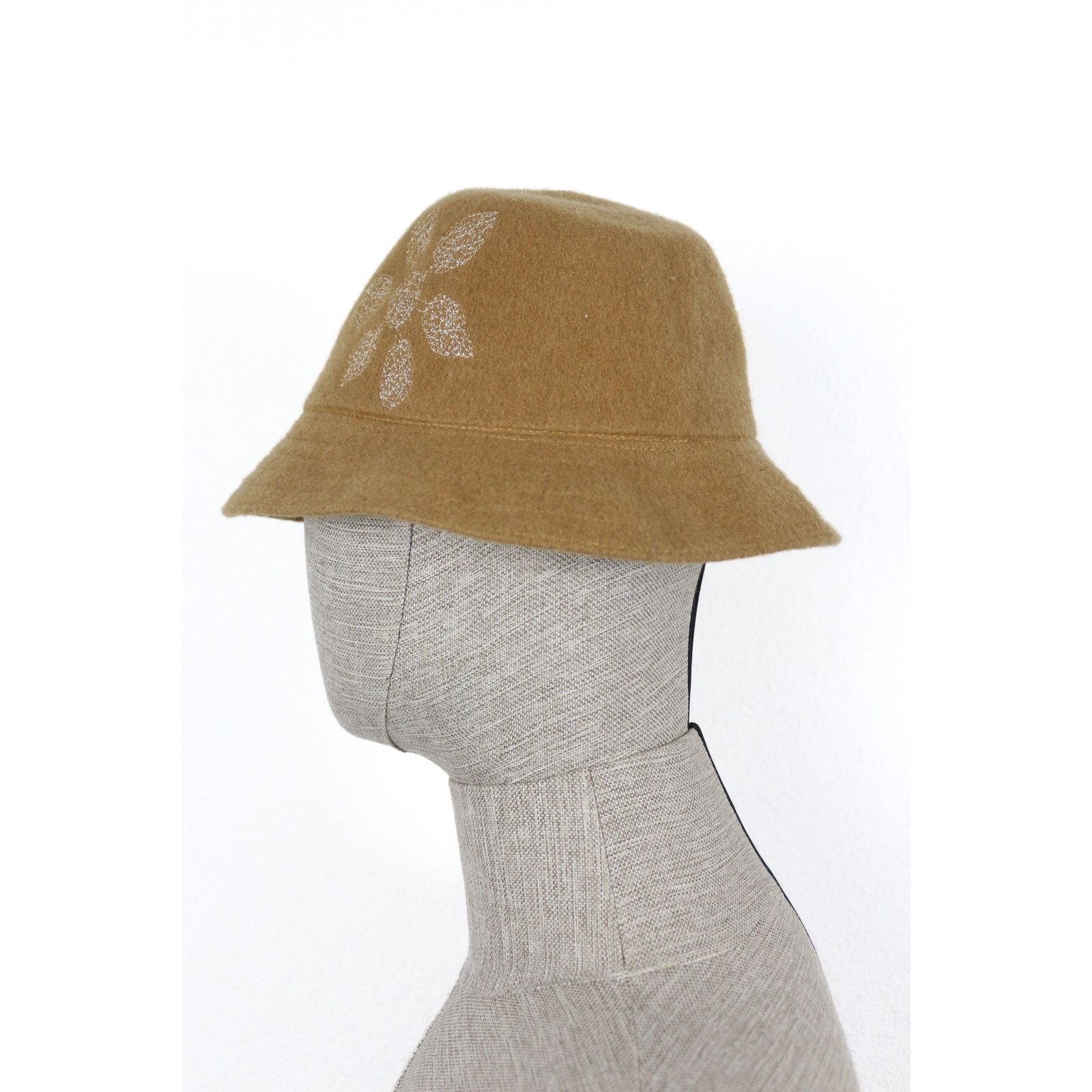 Kangol Kangol Logo Beige Wool Bucket Hat NZ Size ONE SIZE - 4 Thumbnail
