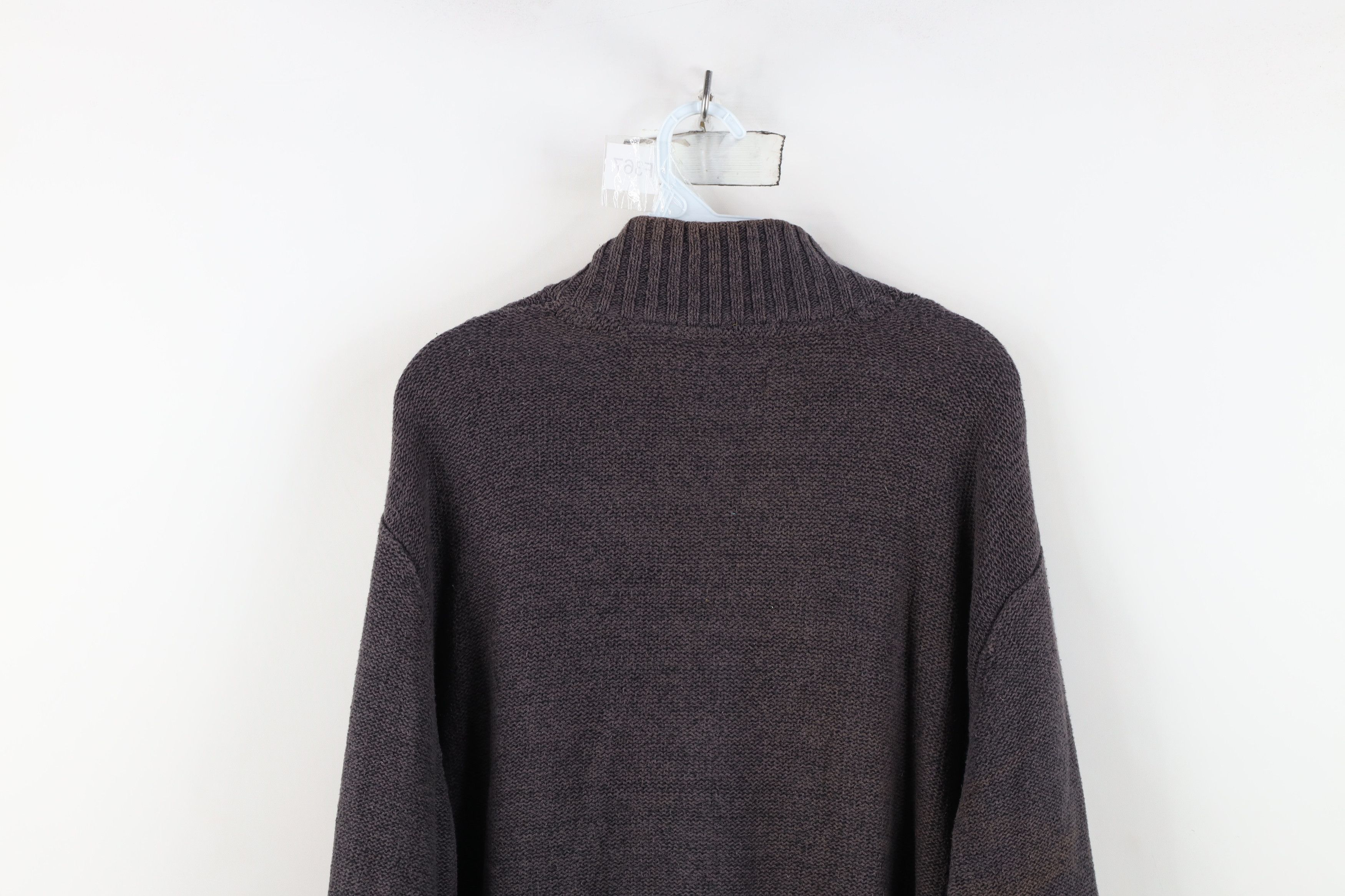 Vintage Buckle BKE Chunky Fisherman Cable Knit Henley Sweater Gray Size US XXL / EU 58 / 5 - 14 Thumbnail